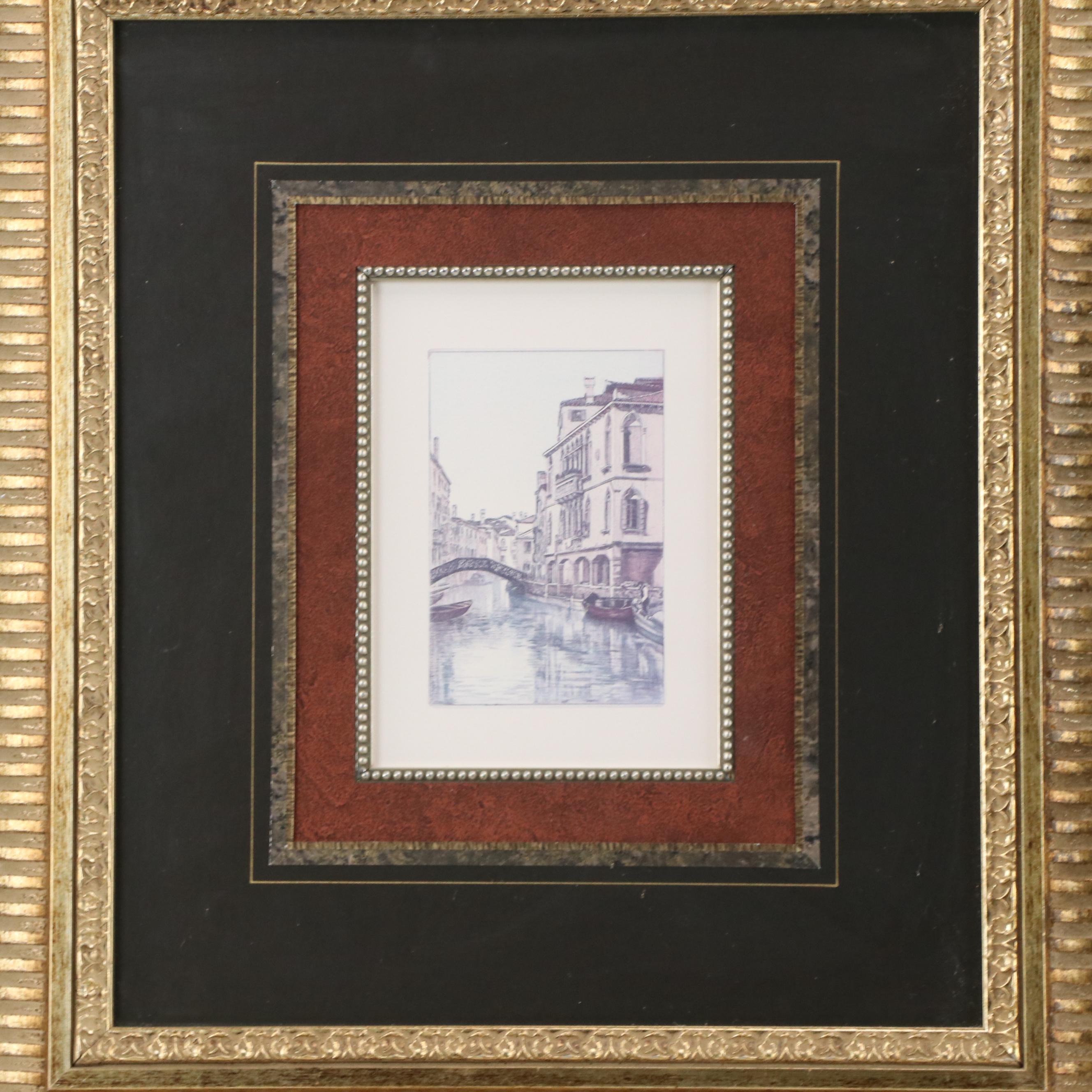 Offset Lithographs of Venetian Canal Scenes