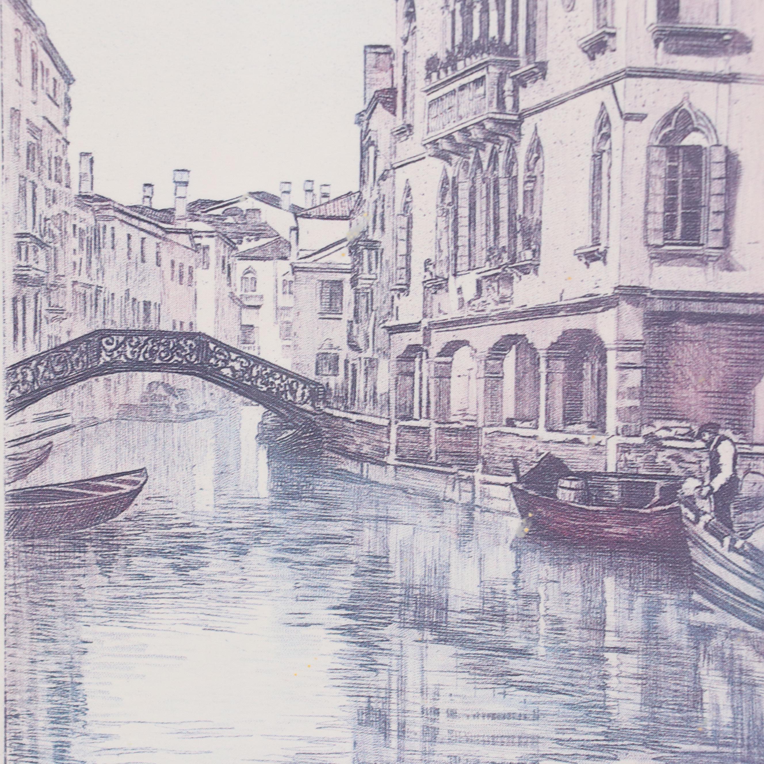 Offset Lithographs of Venetian Canal Scenes
