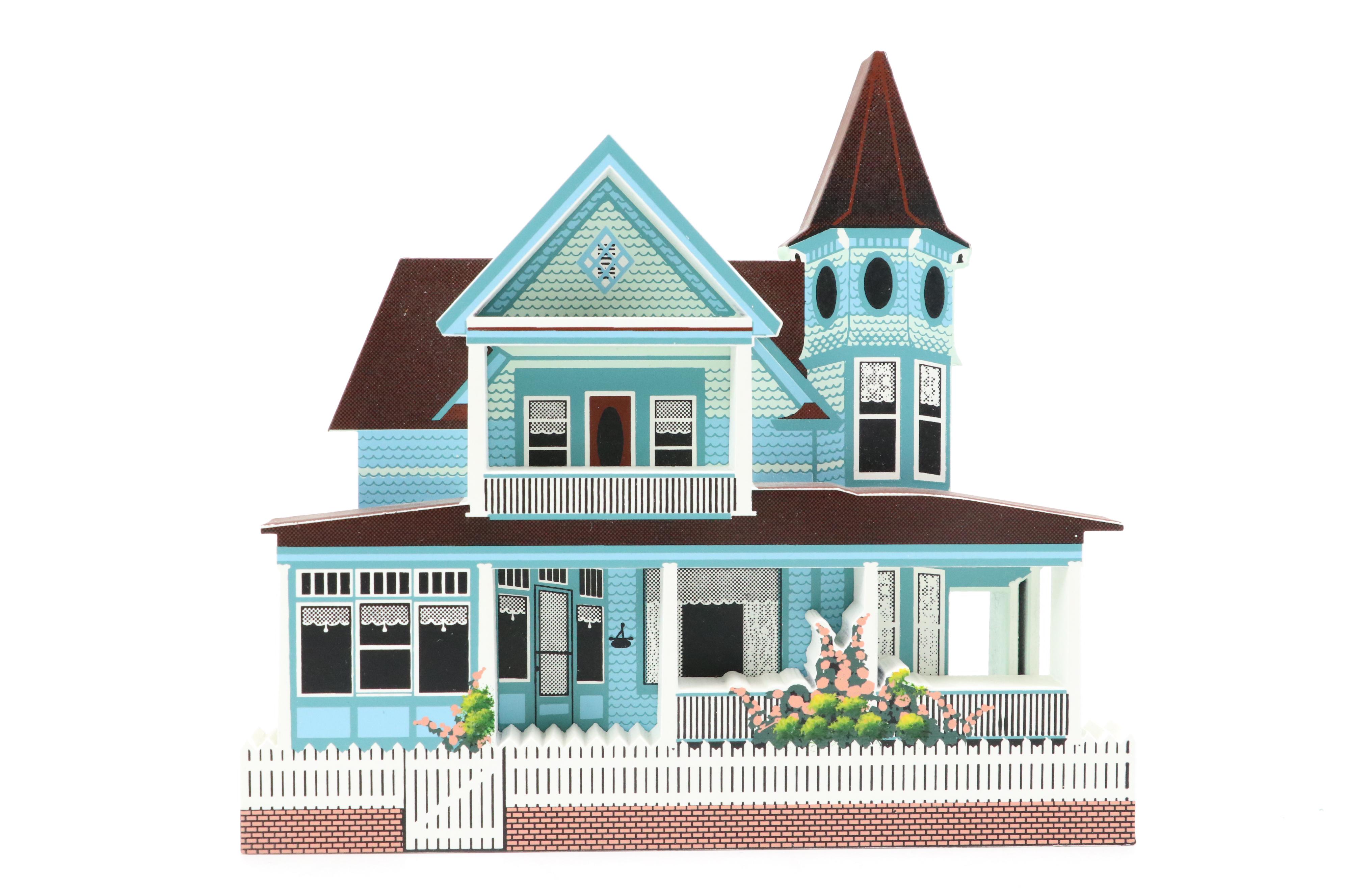 The Cat's Meow Wooden House Replicas and More House Figurines, Late 20th C.