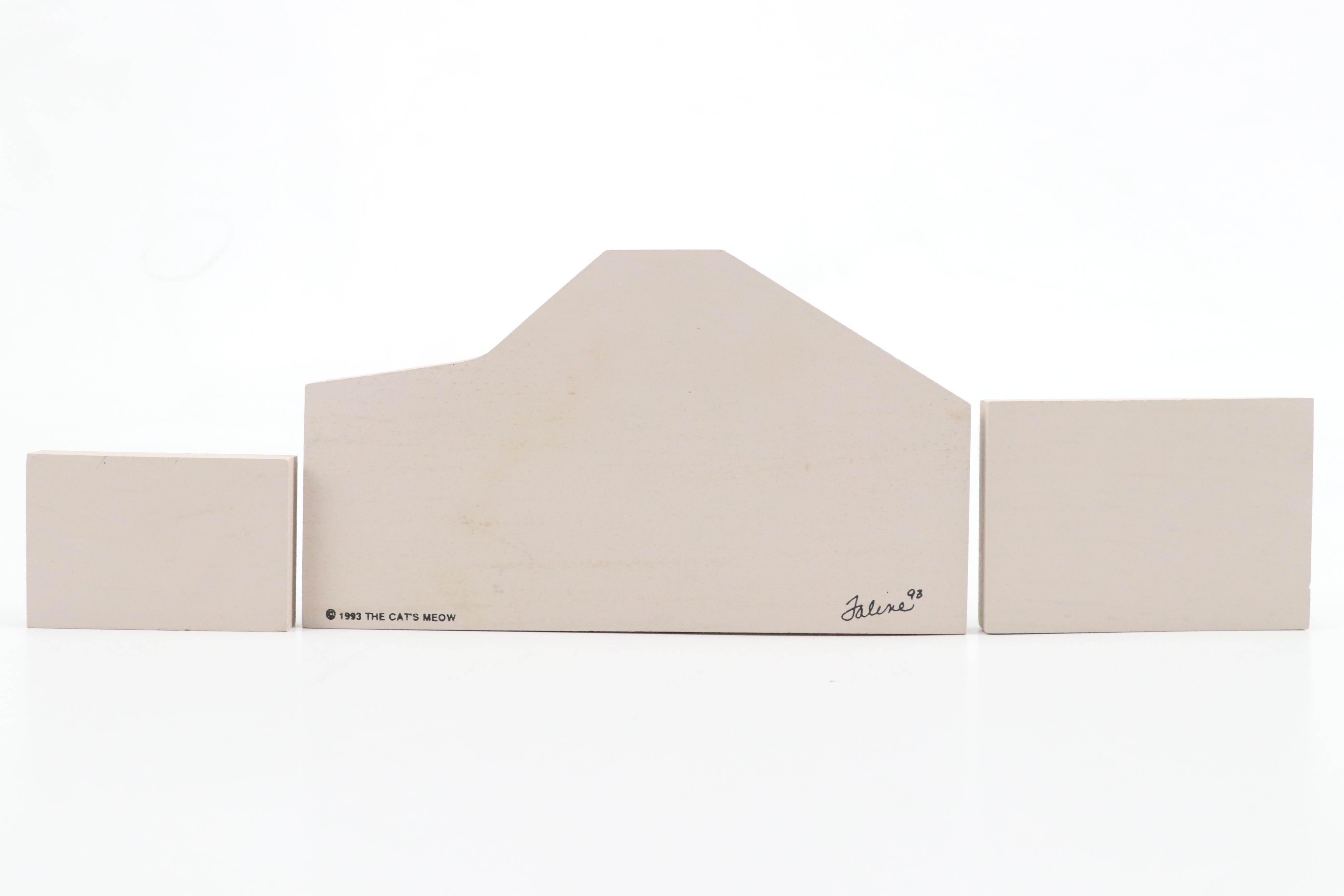 The Cat's Meow Wooden House Replicas and More House Figurines, Late 20th C.