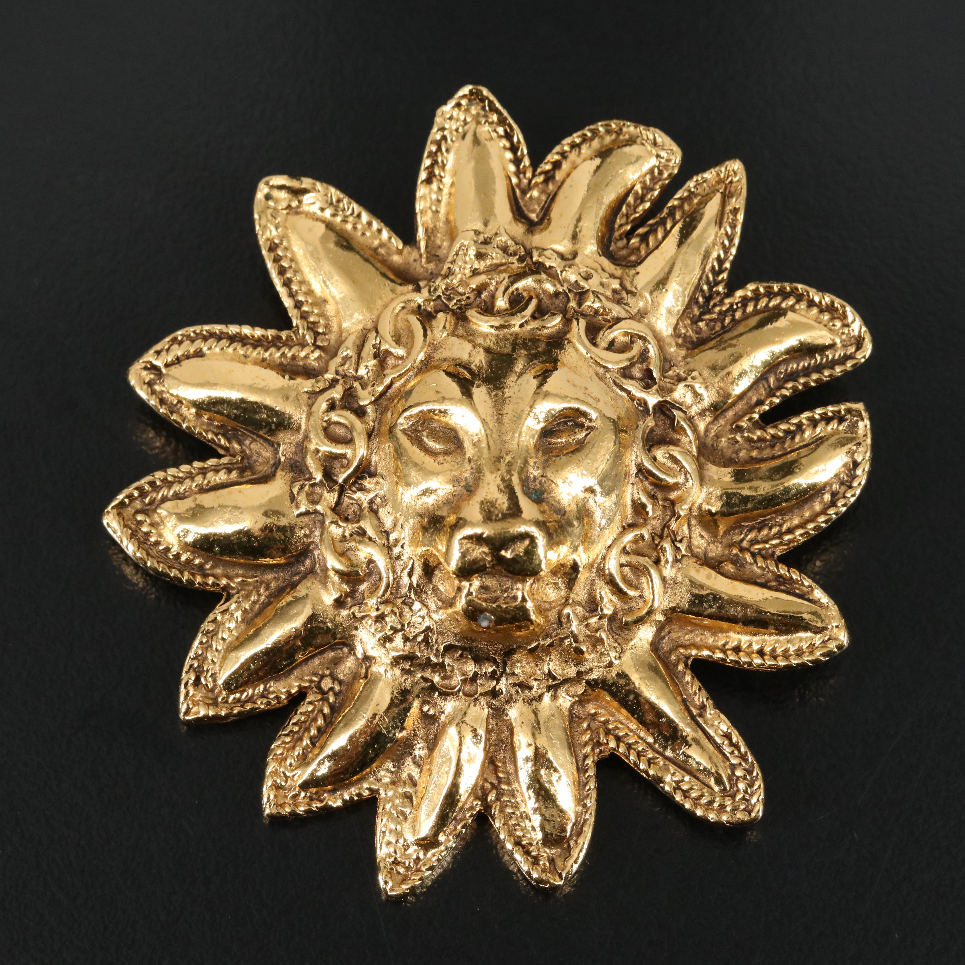 Chanel Lion Motif Brooch