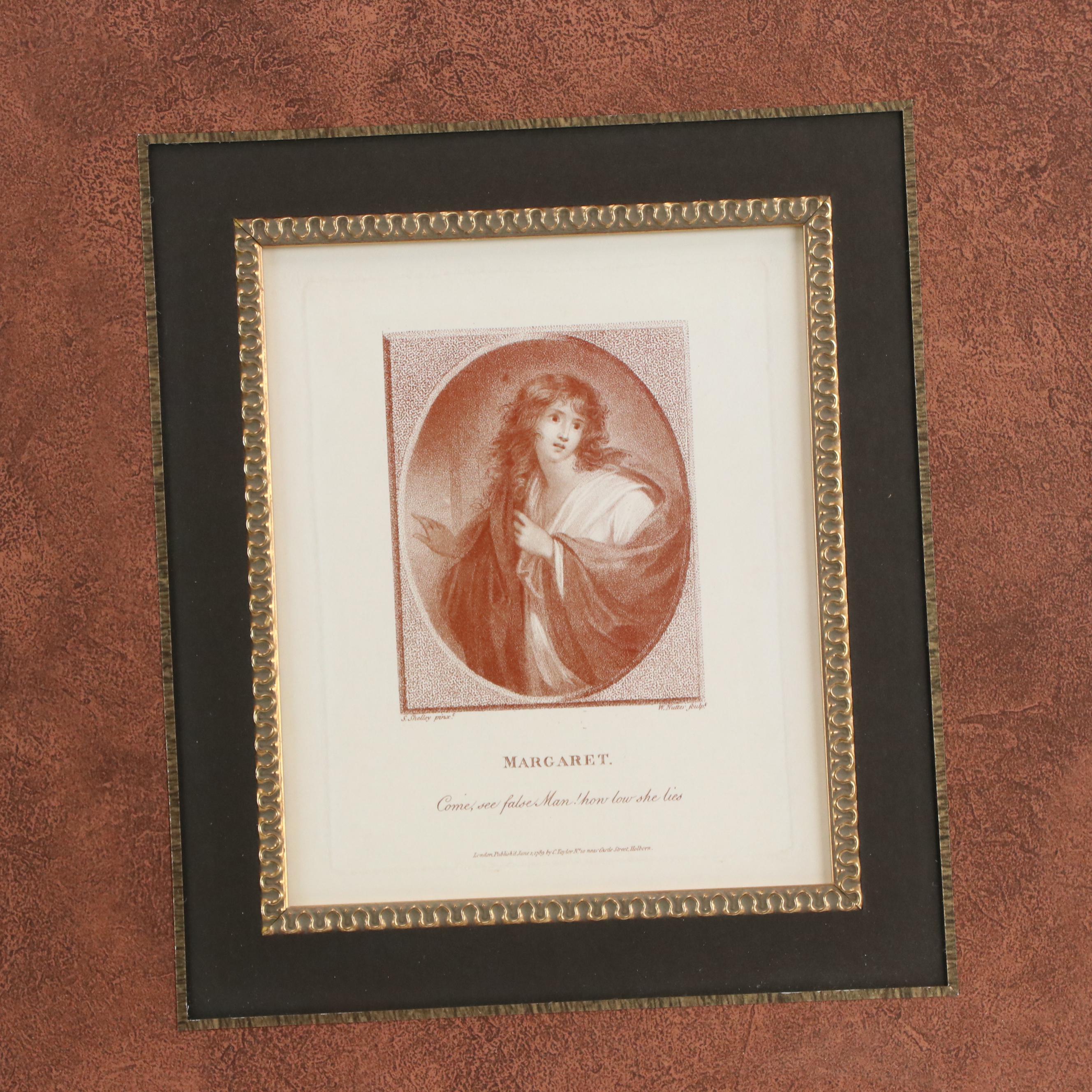 Offset Lithographs "Ella" and "Margaret" After Charles Taylor