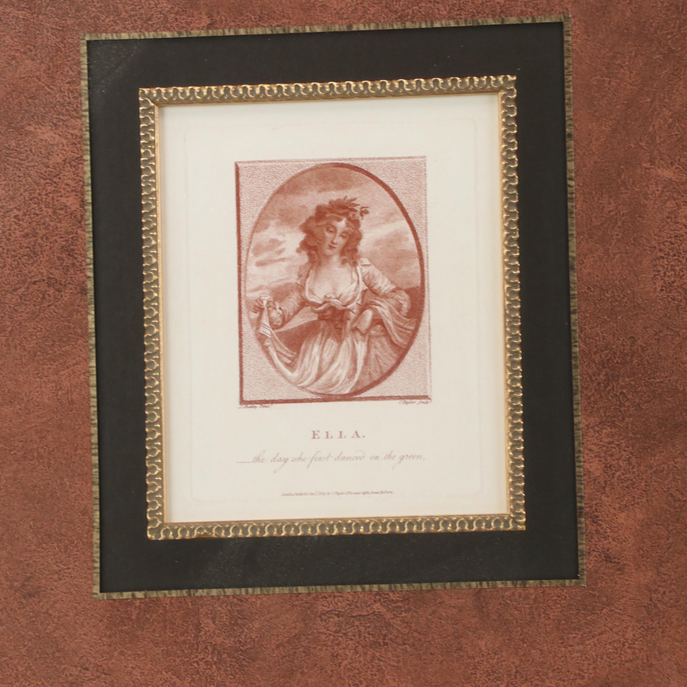 Offset Lithographs "Ella" and "Margaret" After Charles Taylor