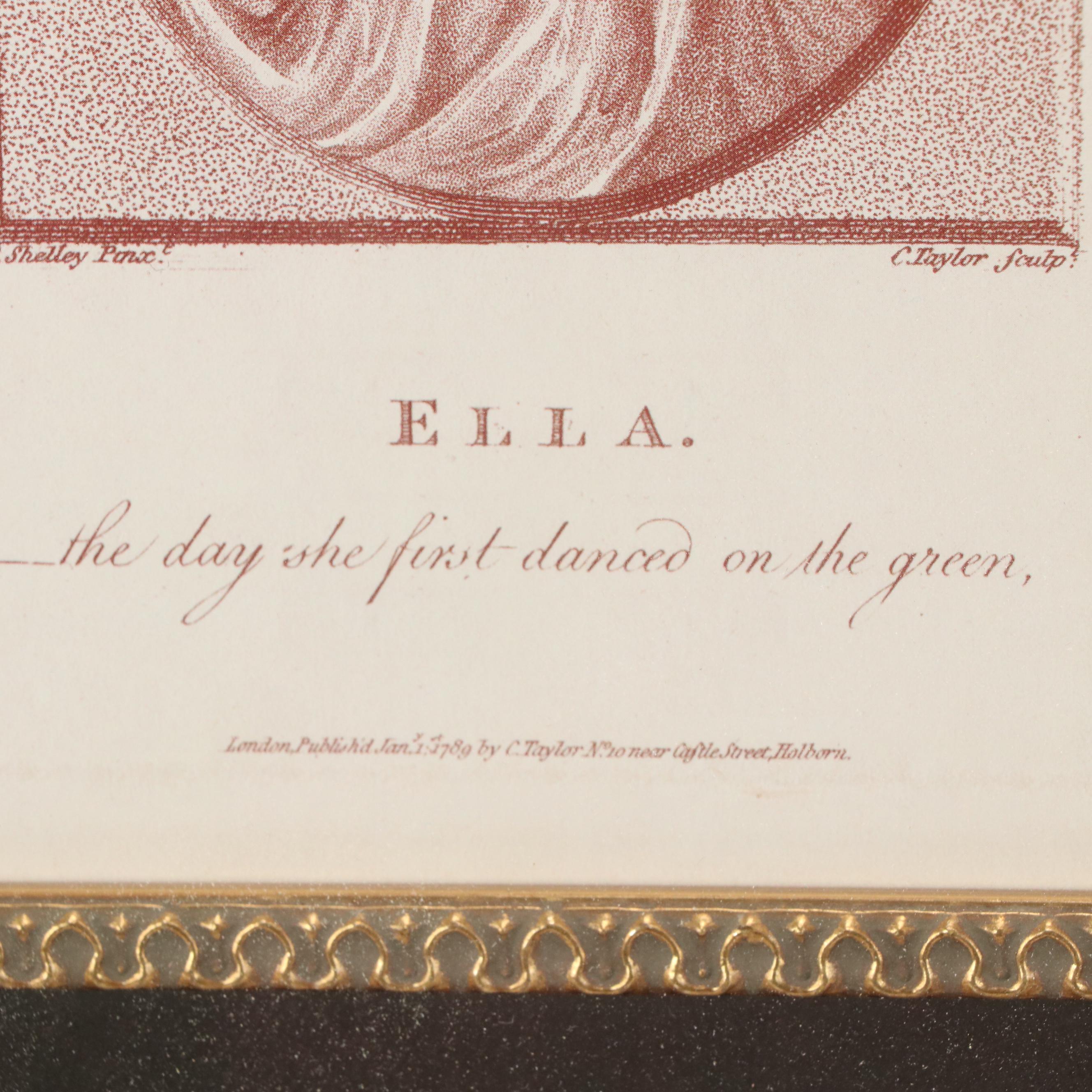 Offset Lithographs "Ella" and "Margaret" After Charles Taylor