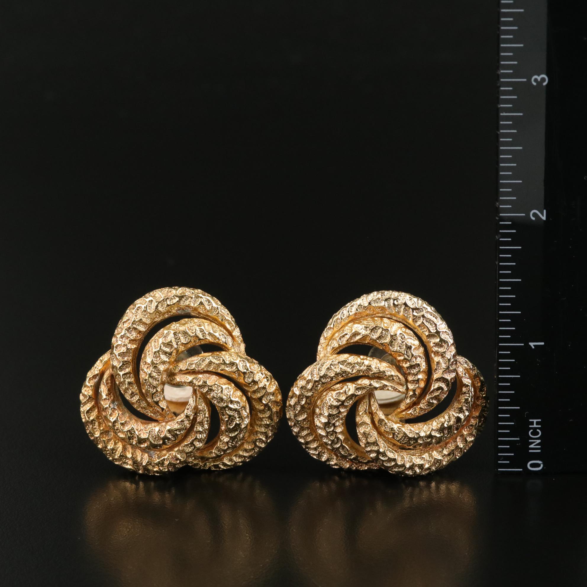 Christian Dior Triple Infinity Love Knot Drop Earrings
