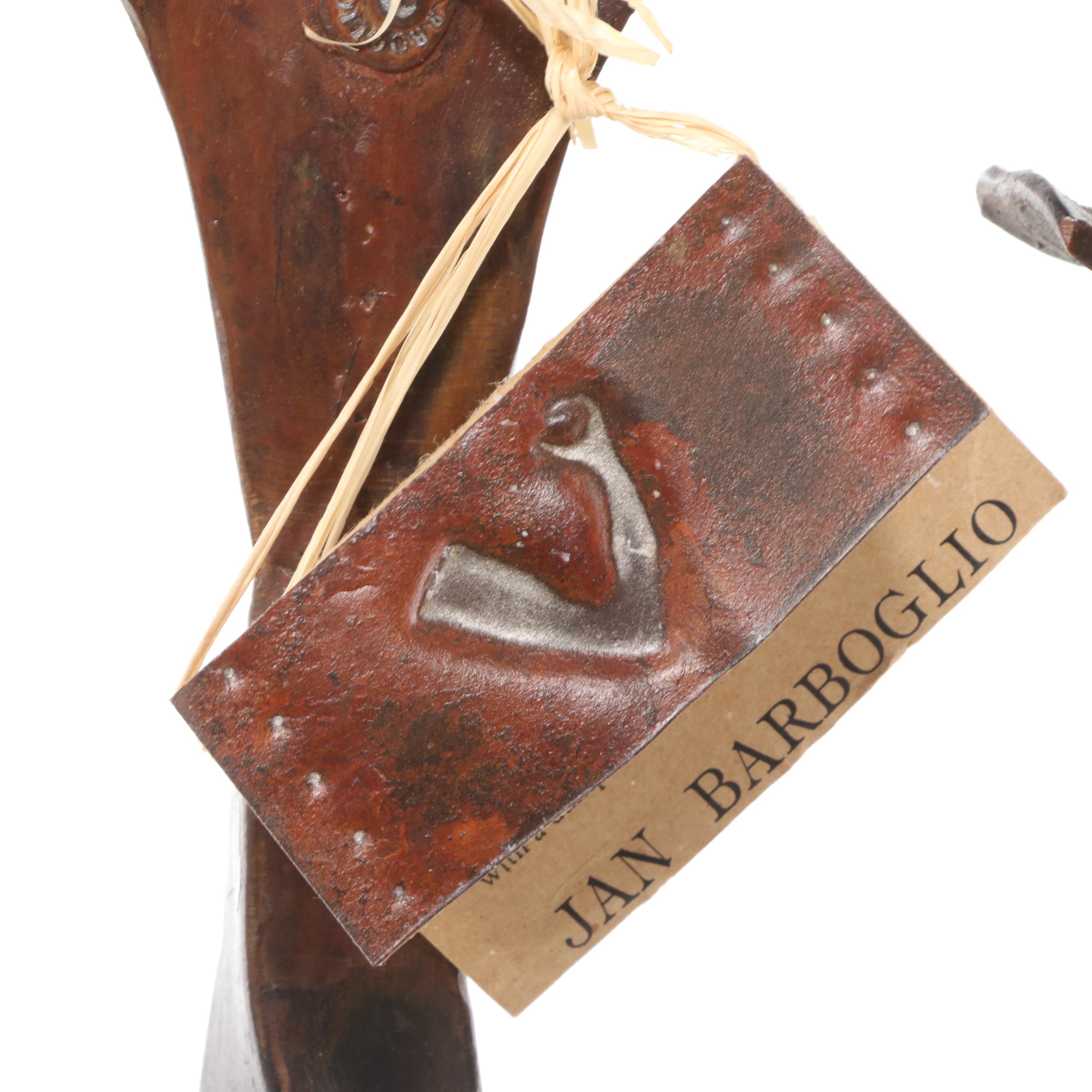 Jan Barboglio Hand-Forged Wrought Iron Seven-Light Floor Candelabra