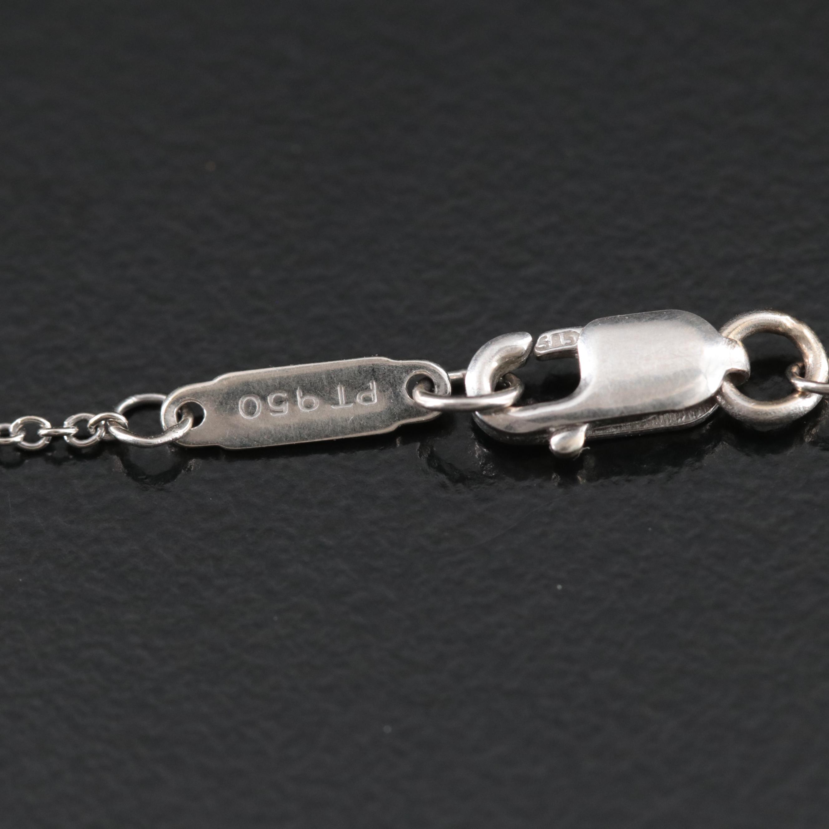 Tiffany & Co. Platinum 0.68 CT Diamond Solitaire Necklace