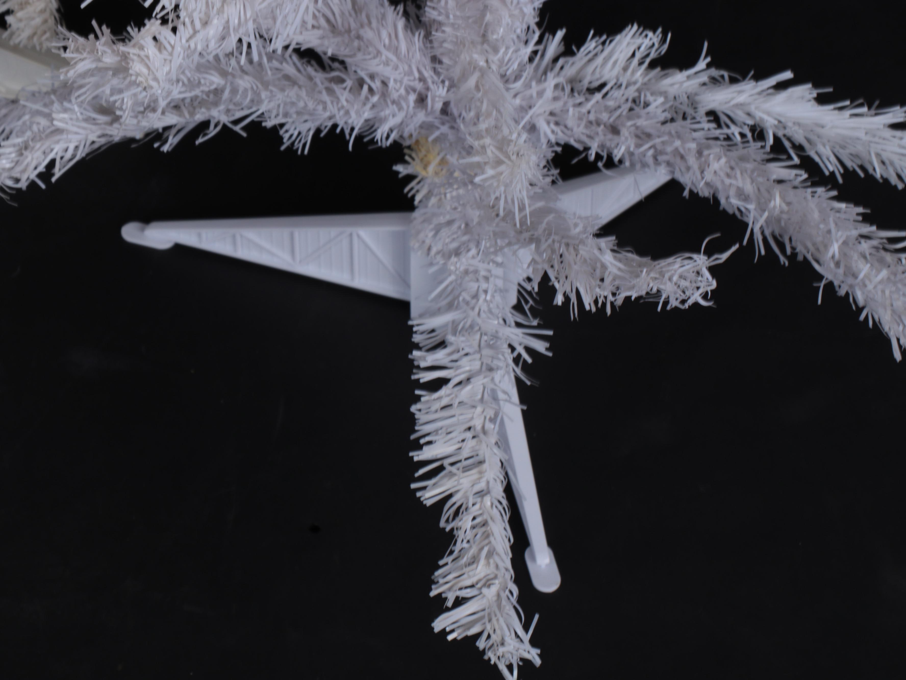 Large and Small Artificial Christmas Trees in White