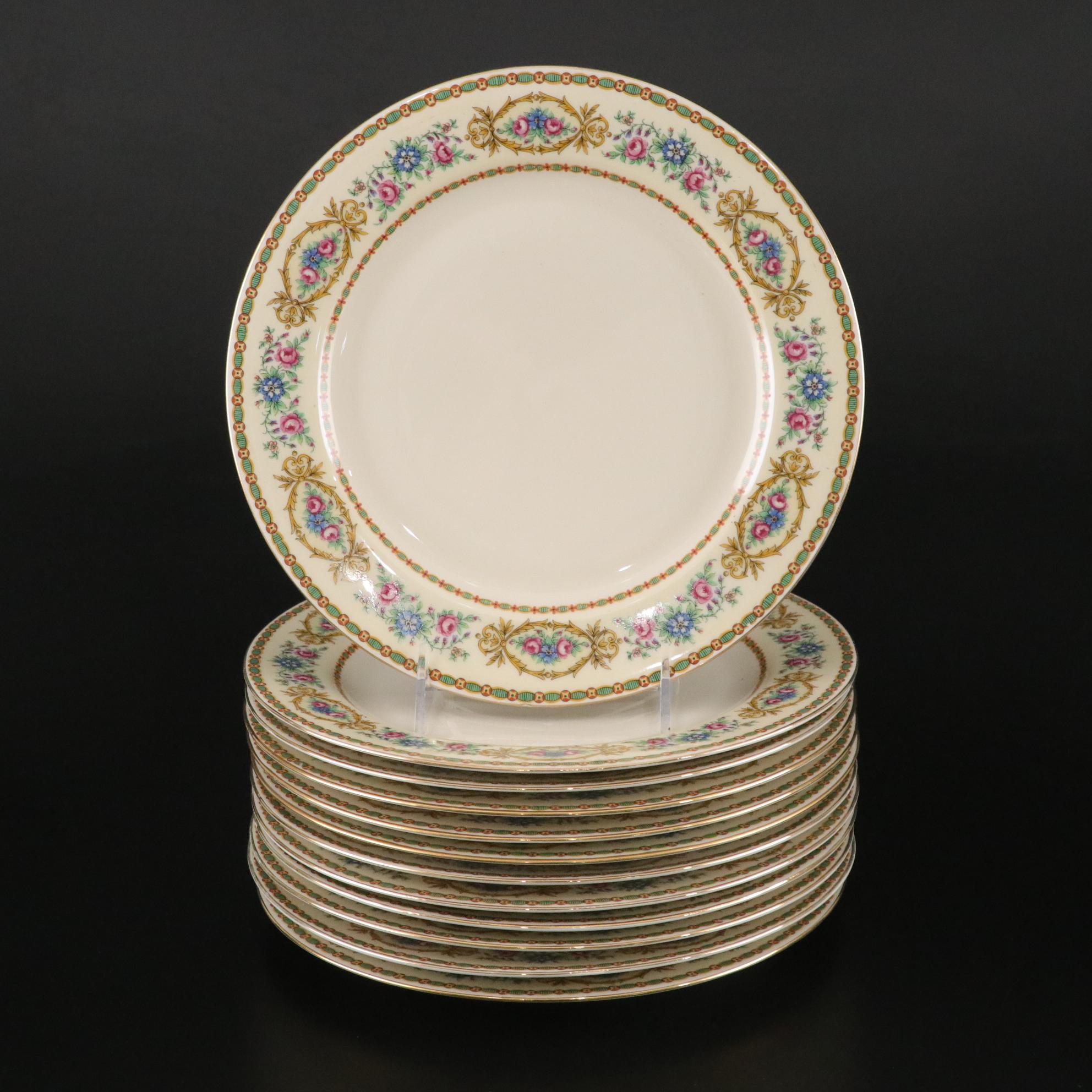 Guerin Pouyat Elite Limoges Porcelain Dinner Service, Early 20th Century