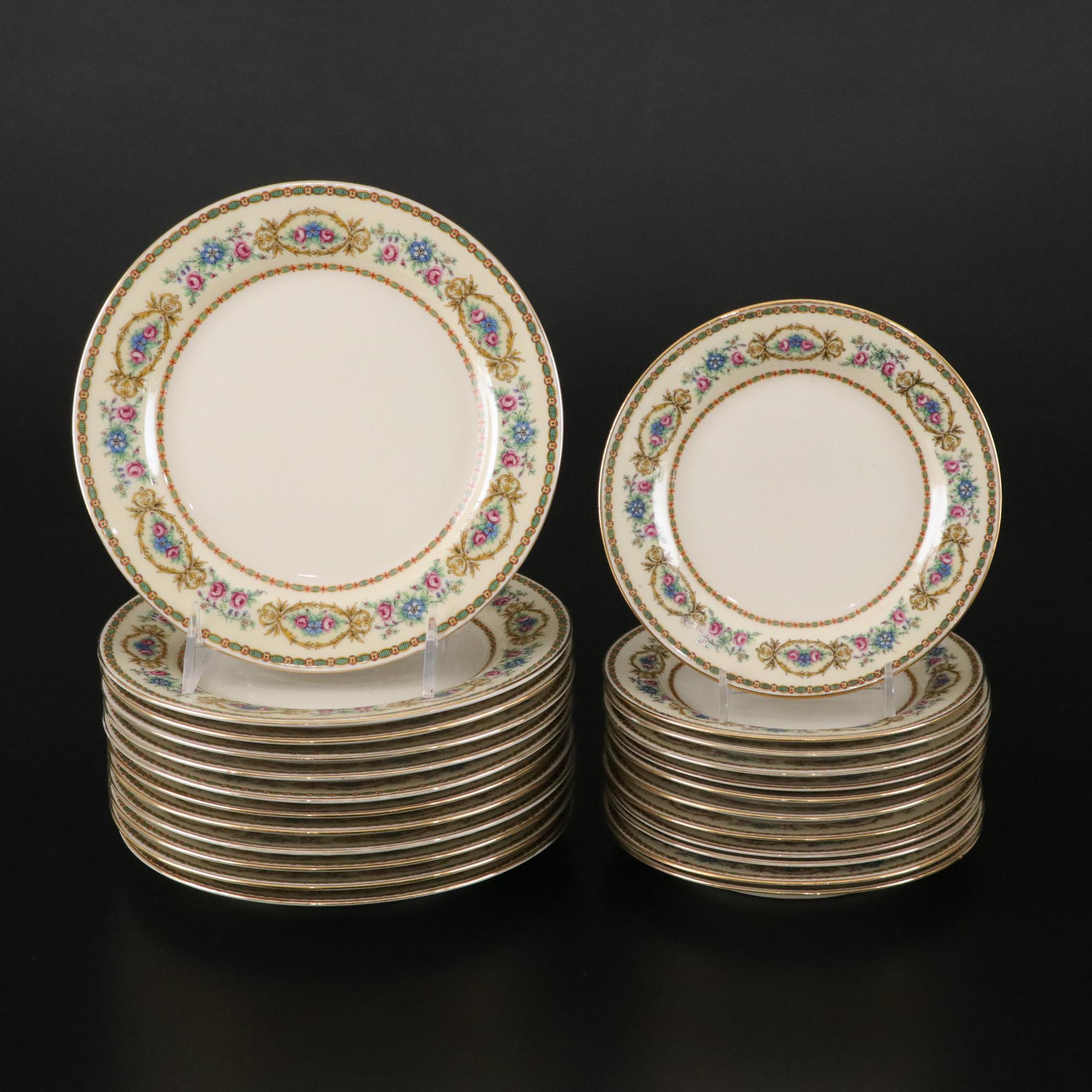 Guerin Pouyat Elite Limoges Porcelain Dinner Service, Early 20th Century