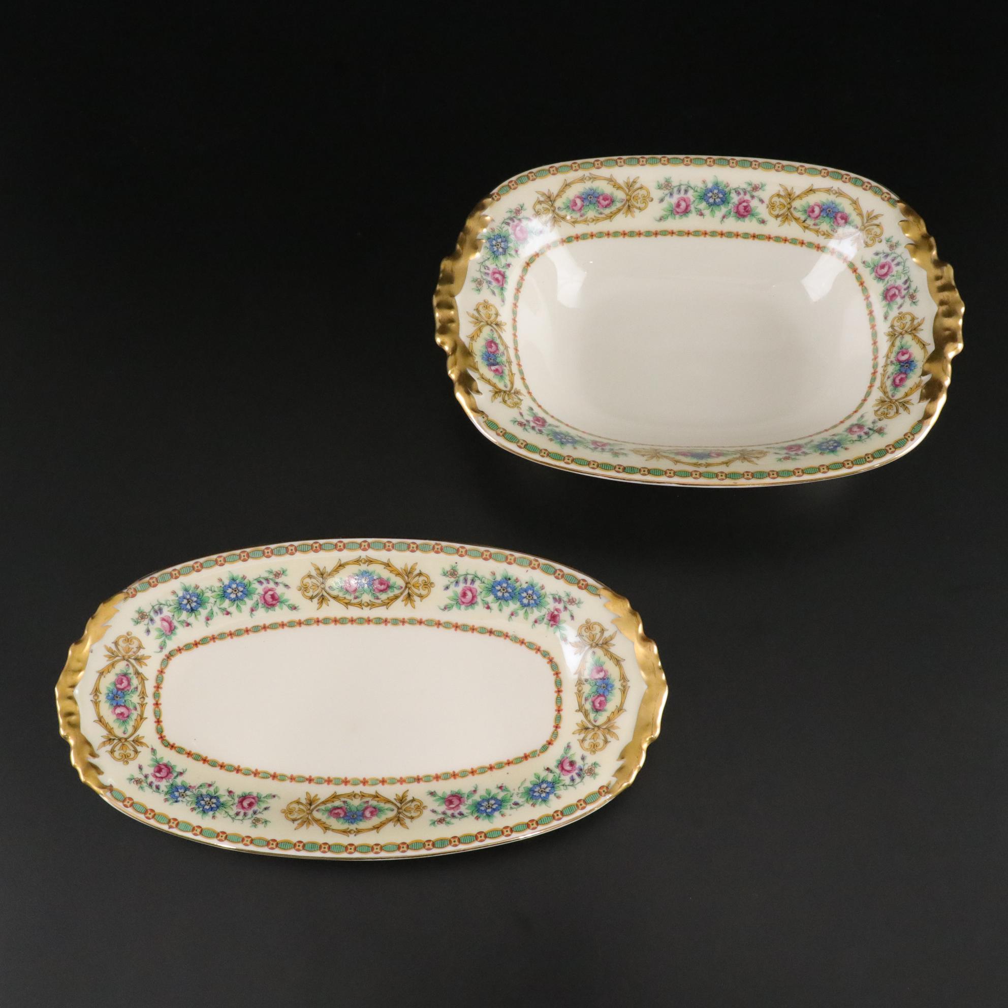 Guerin Pouyat Elite Limoges Porcelain Dinner Service, Early 20th Century