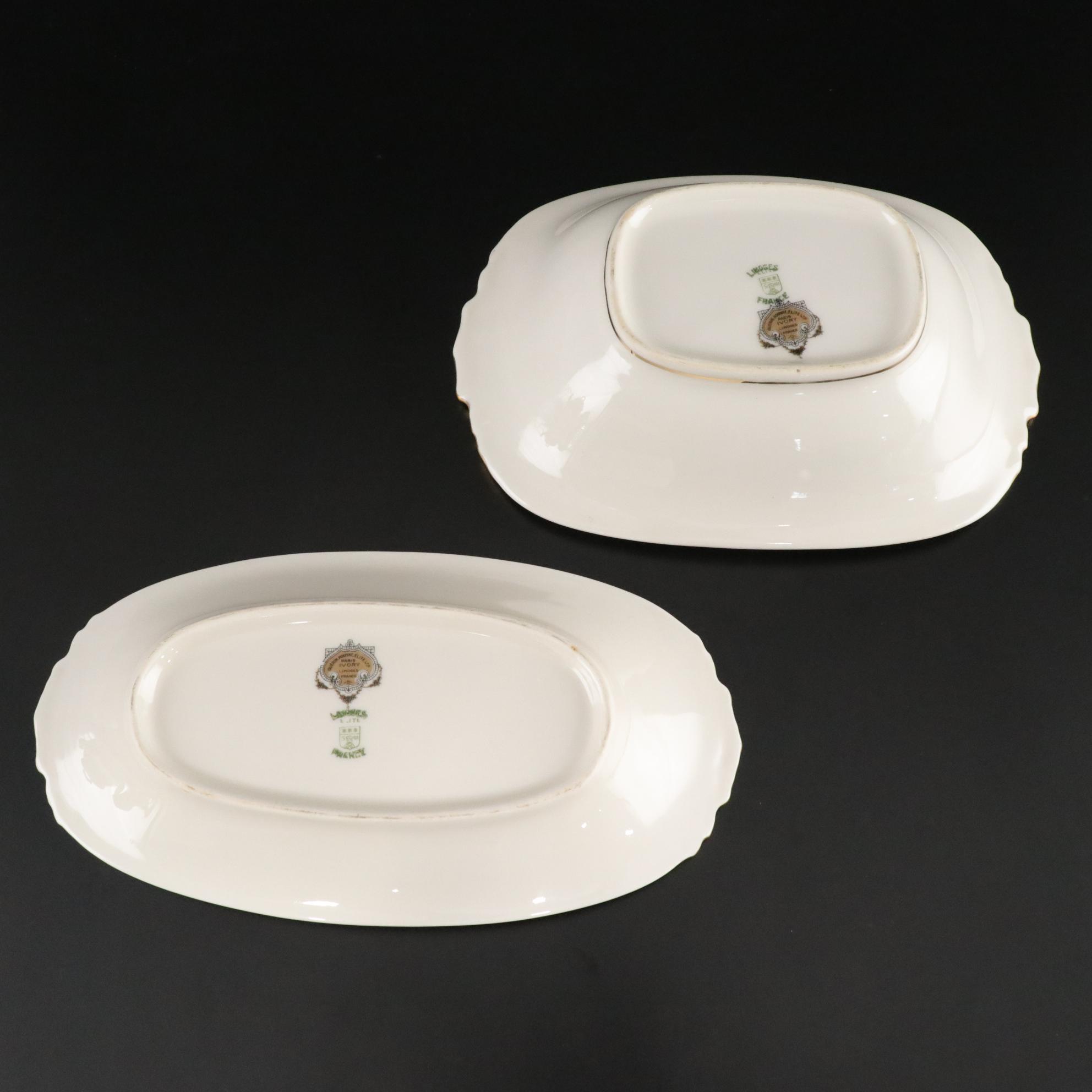 Guerin Pouyat Elite Limoges Porcelain Dinner Service, Early 20th Century