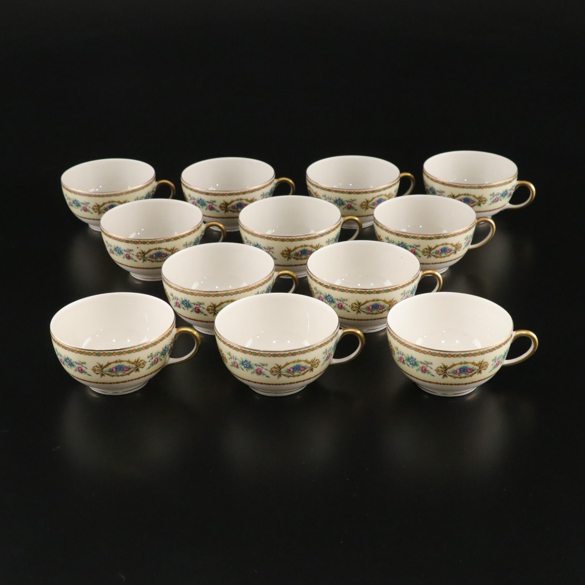 Guerin Pouyat Elite Limoges Porcelain Dinner Service, Early 20th Century