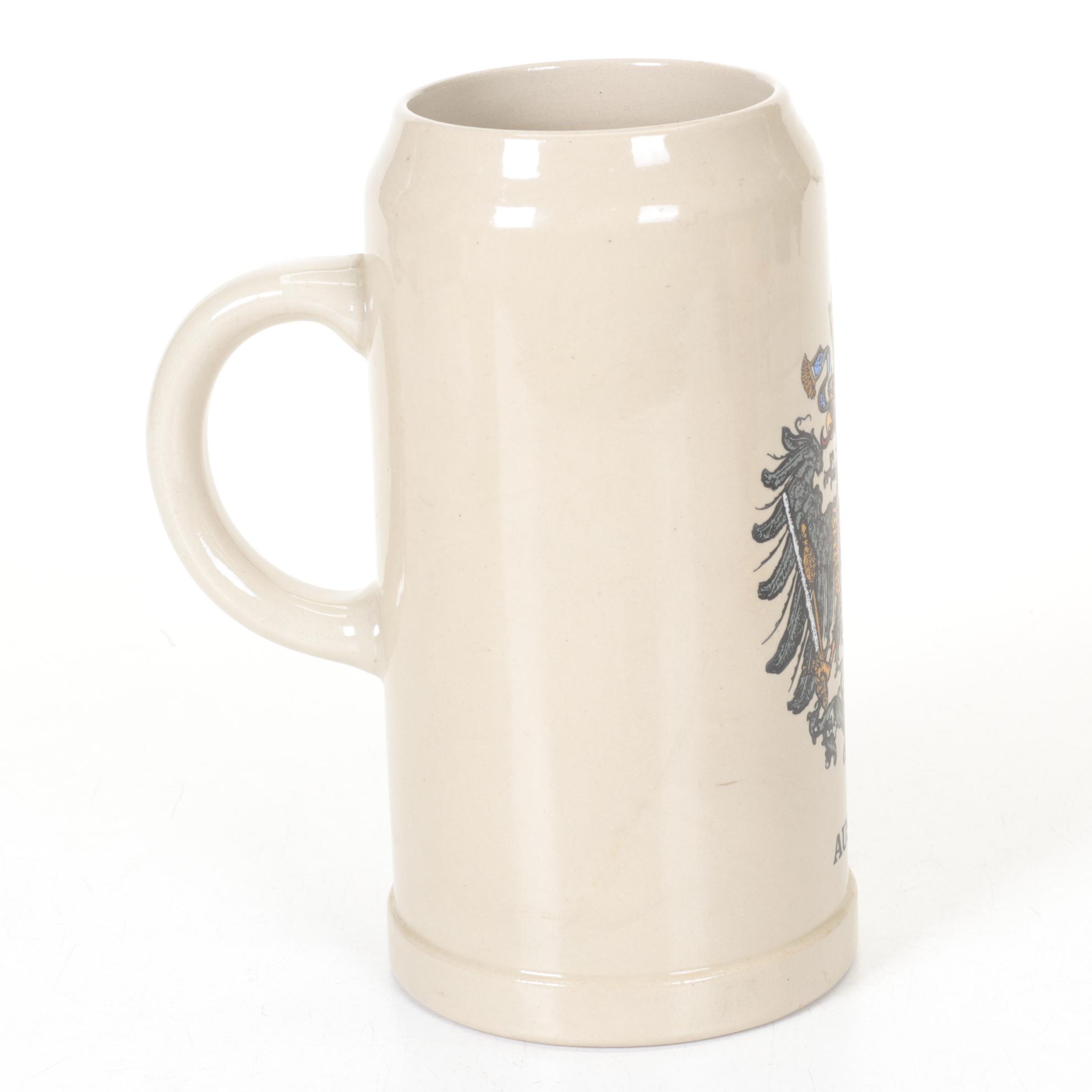 Austria and Munich Coat of Arms Beer Steins