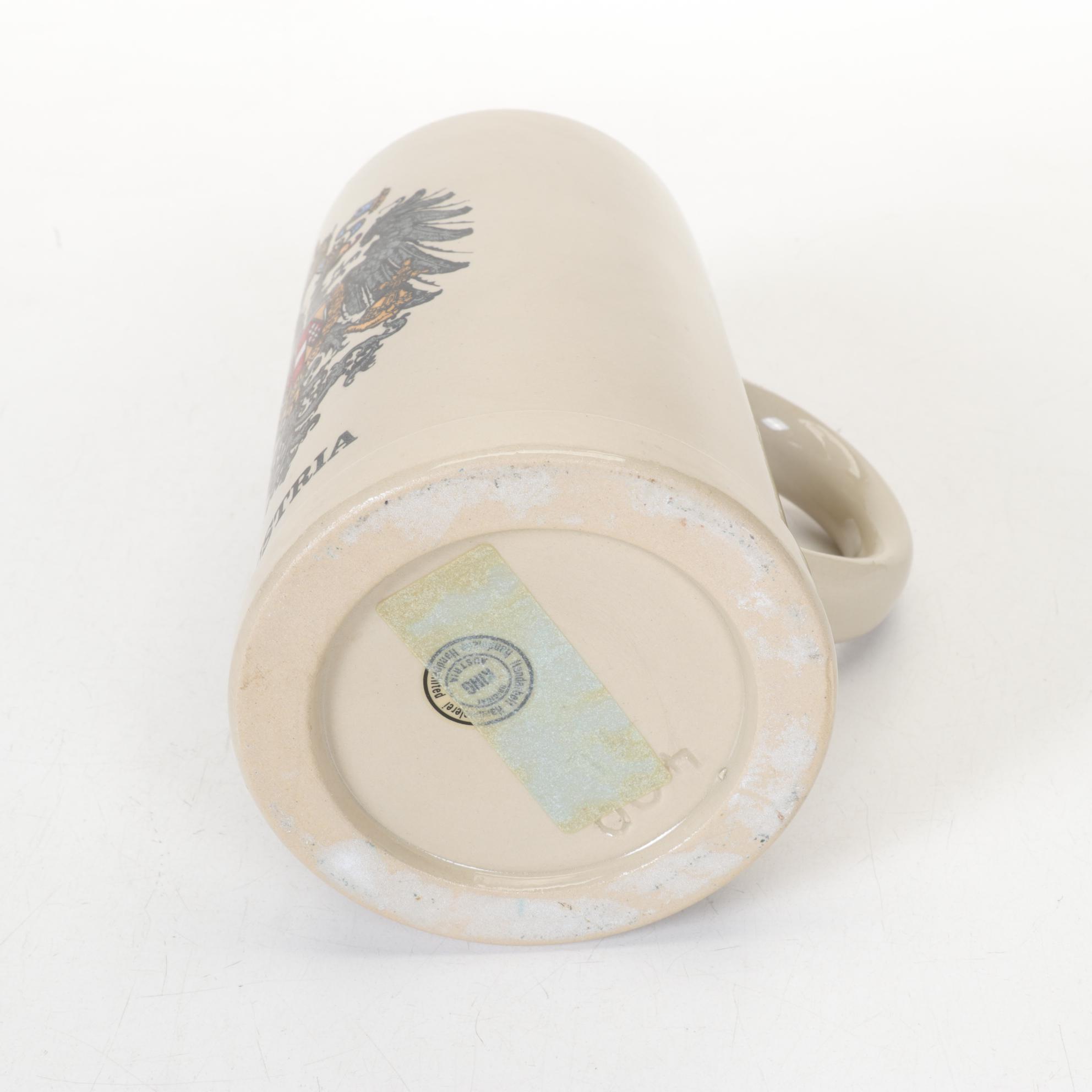 Austria and Munich Coat of Arms Beer Steins