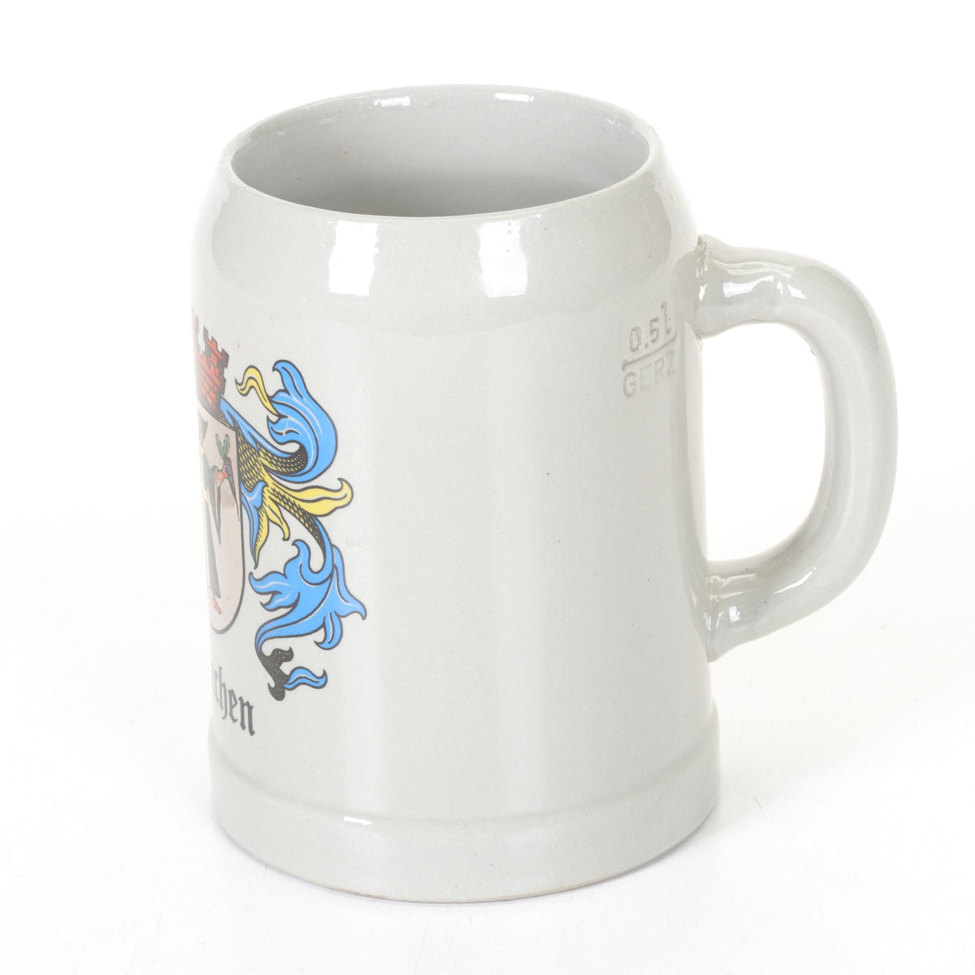 Austria and Munich Coat of Arms Beer Steins