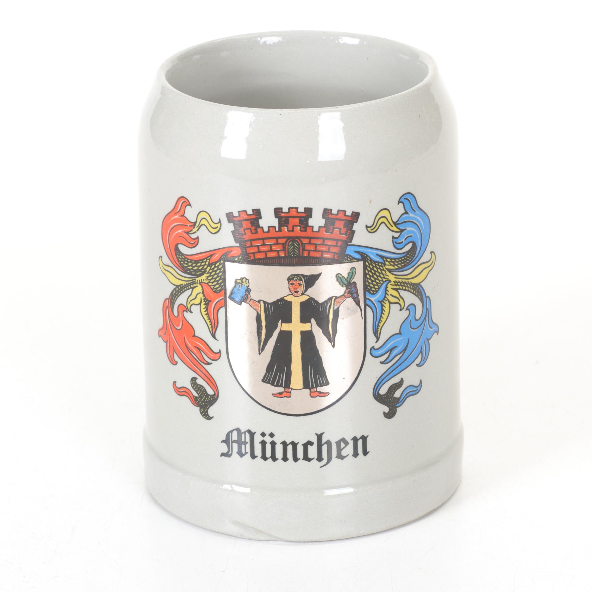 Austria and Munich Coat of Arms Beer Steins