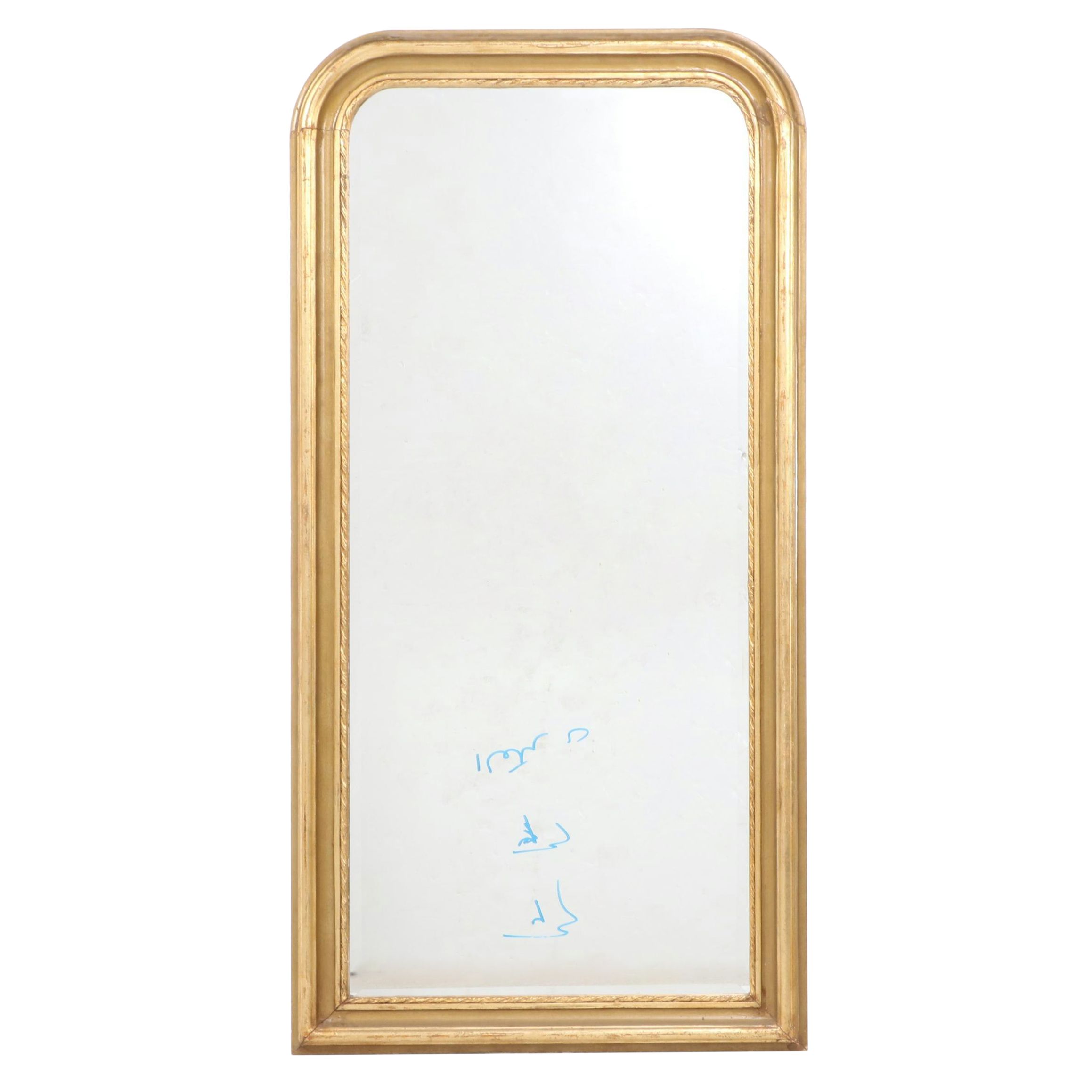 Louis Philippe Style Giltwood Floor Mirror