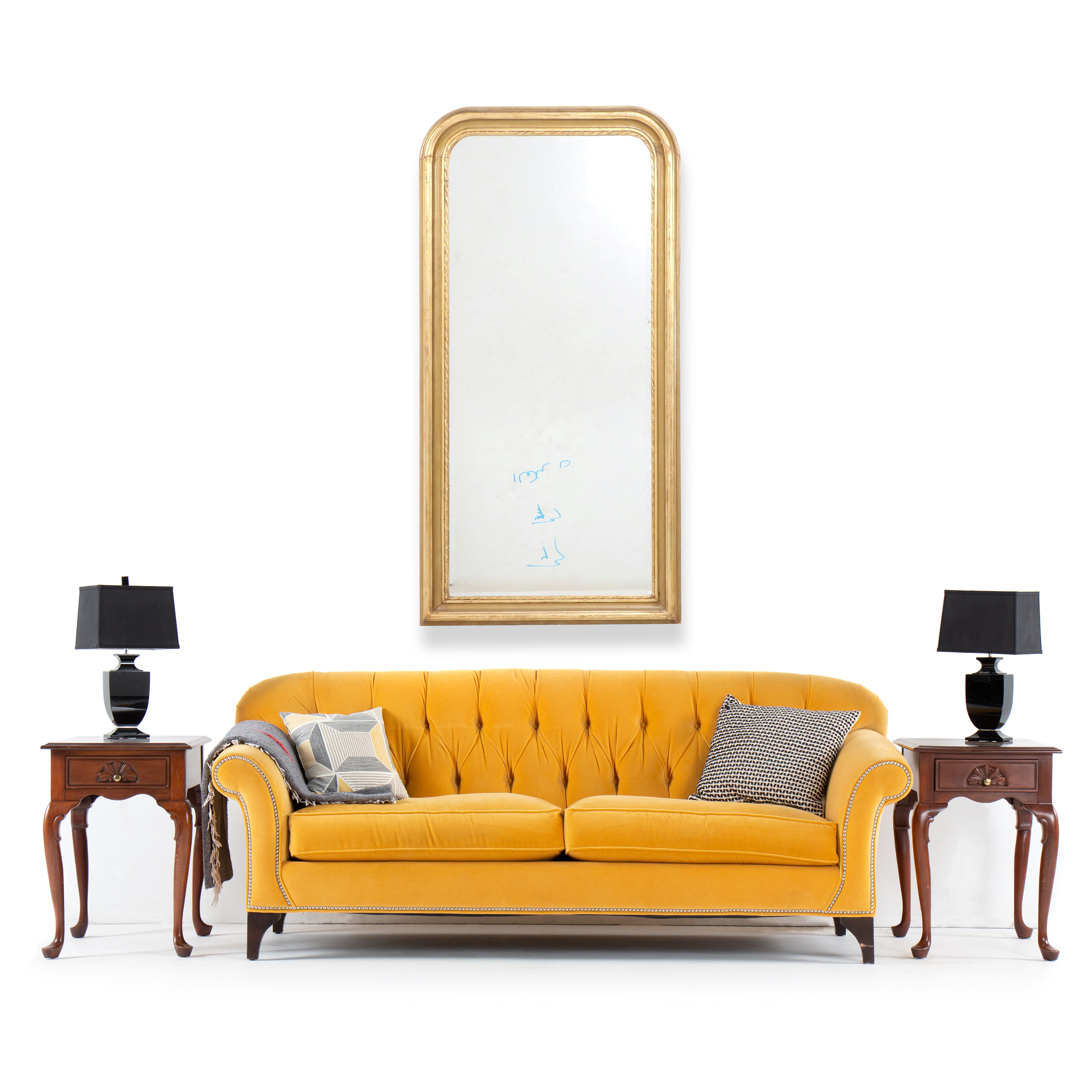 Louis Philippe Style Giltwood Floor Mirror