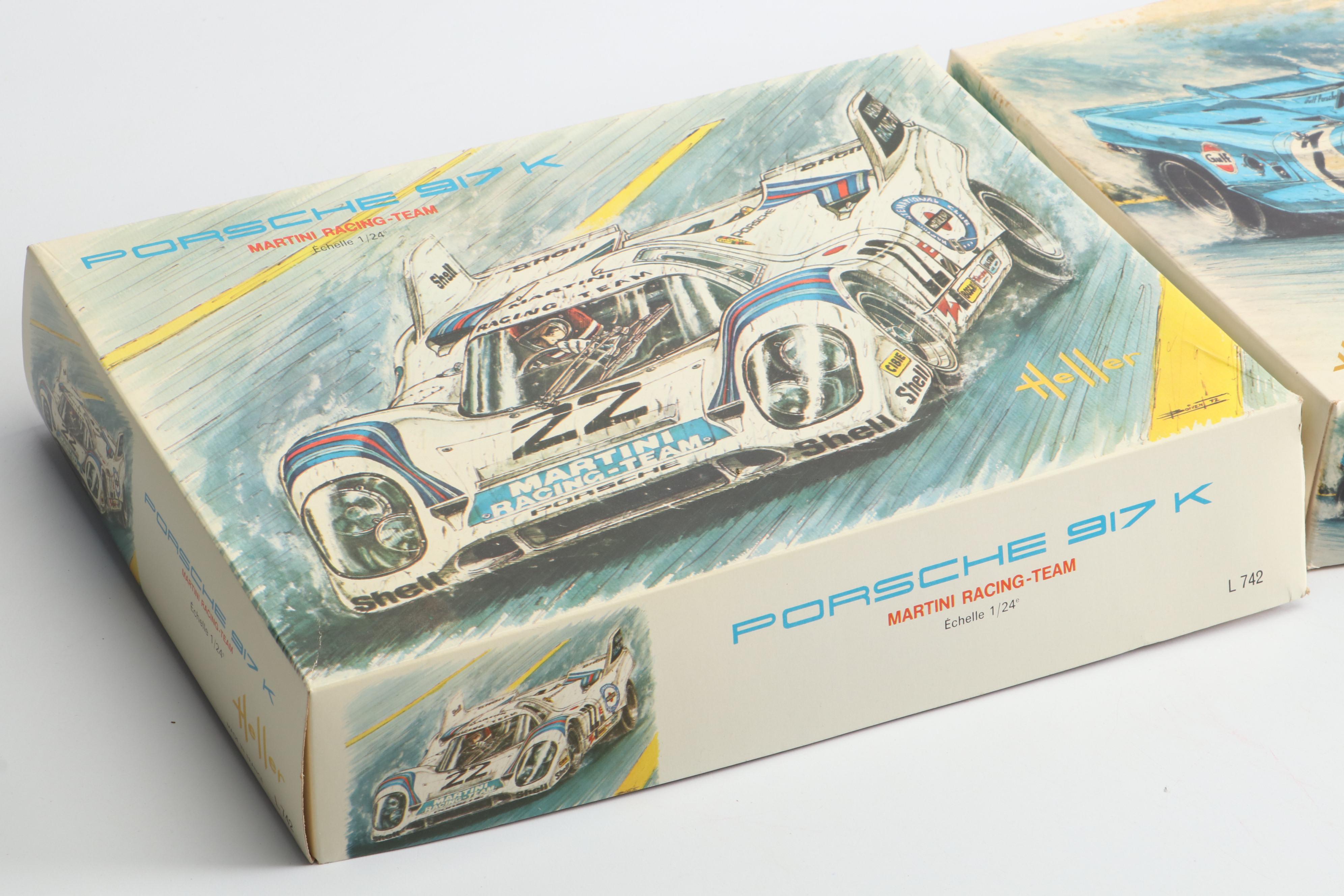 Heller Porsche Model Kits with Matchbox and Other Race Car Model Kits