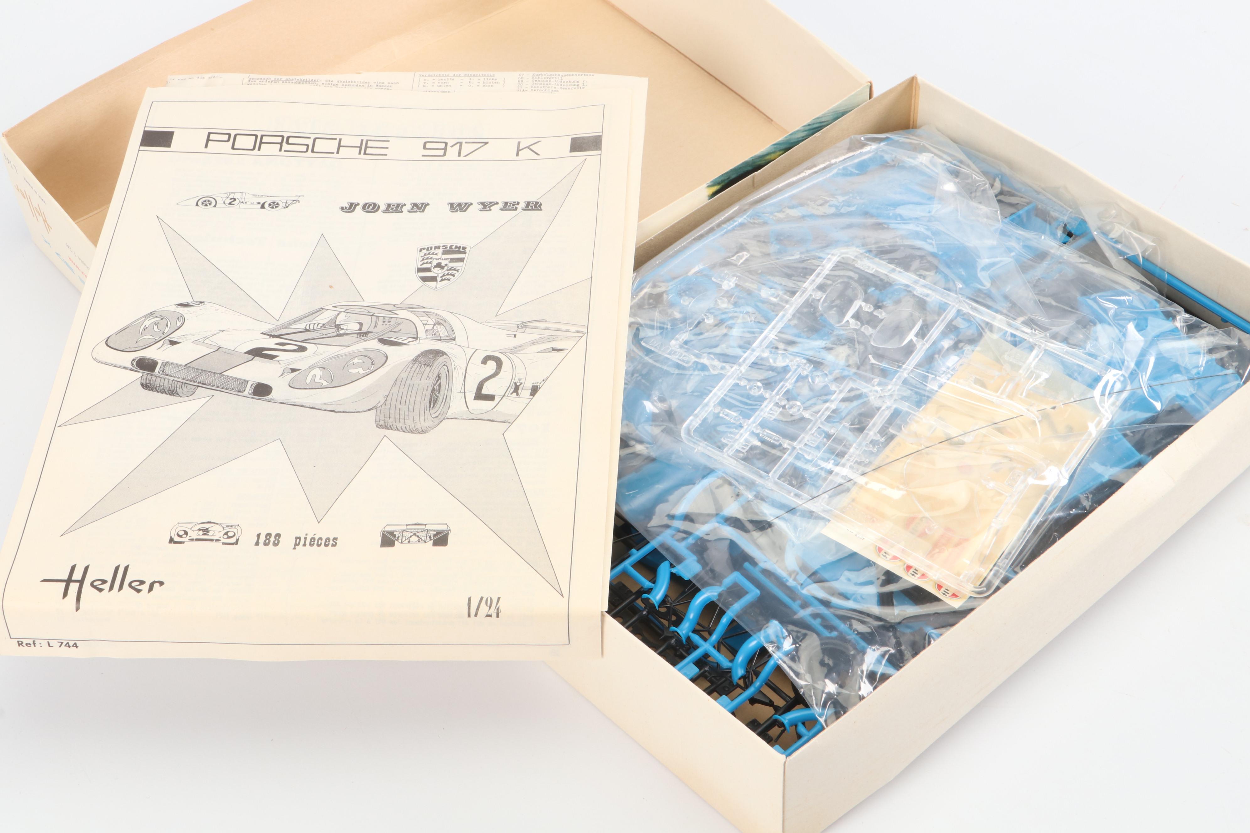 Heller Porsche Model Kits with Matchbox and Other Race Car Model Kits