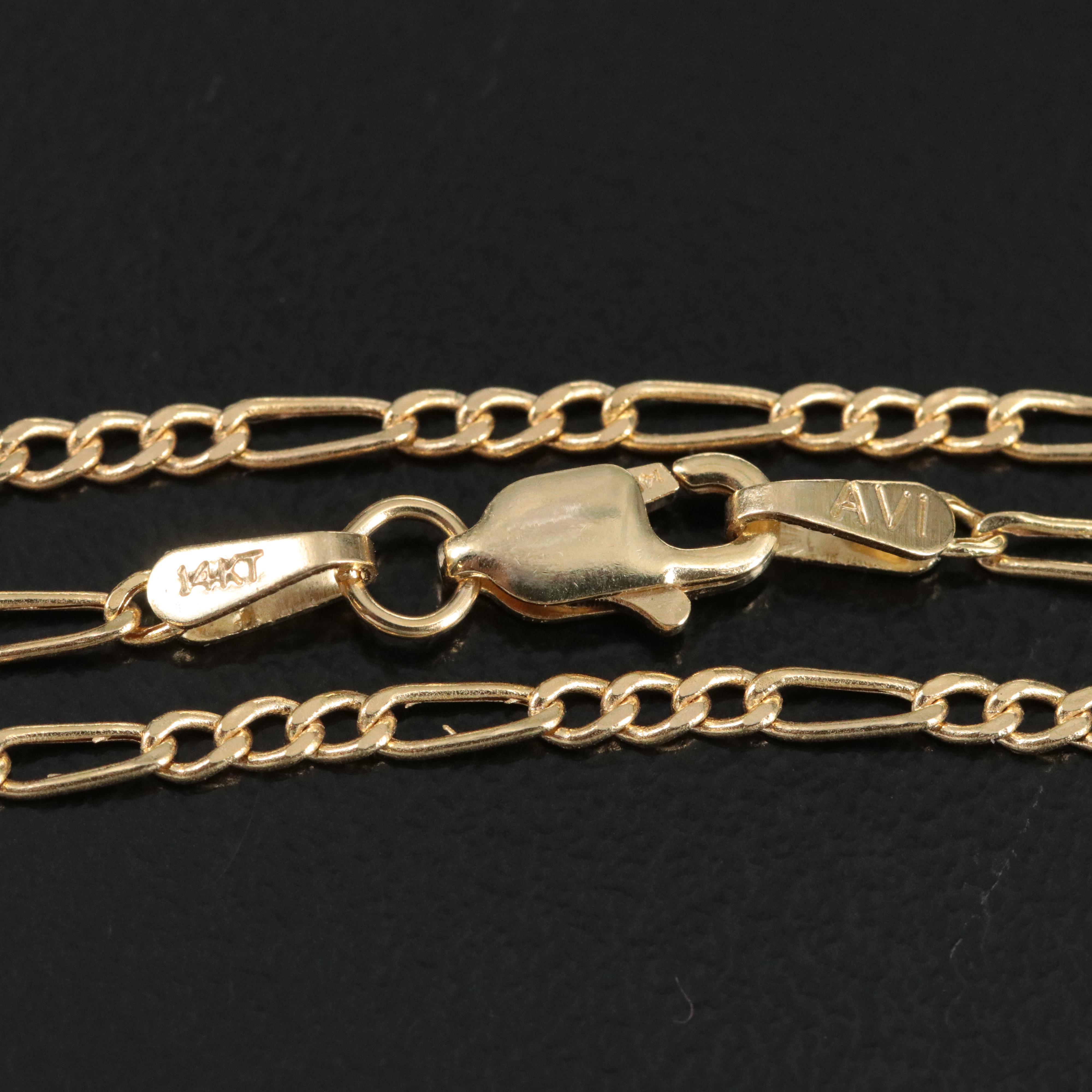 14K Figaro Chain Necklace