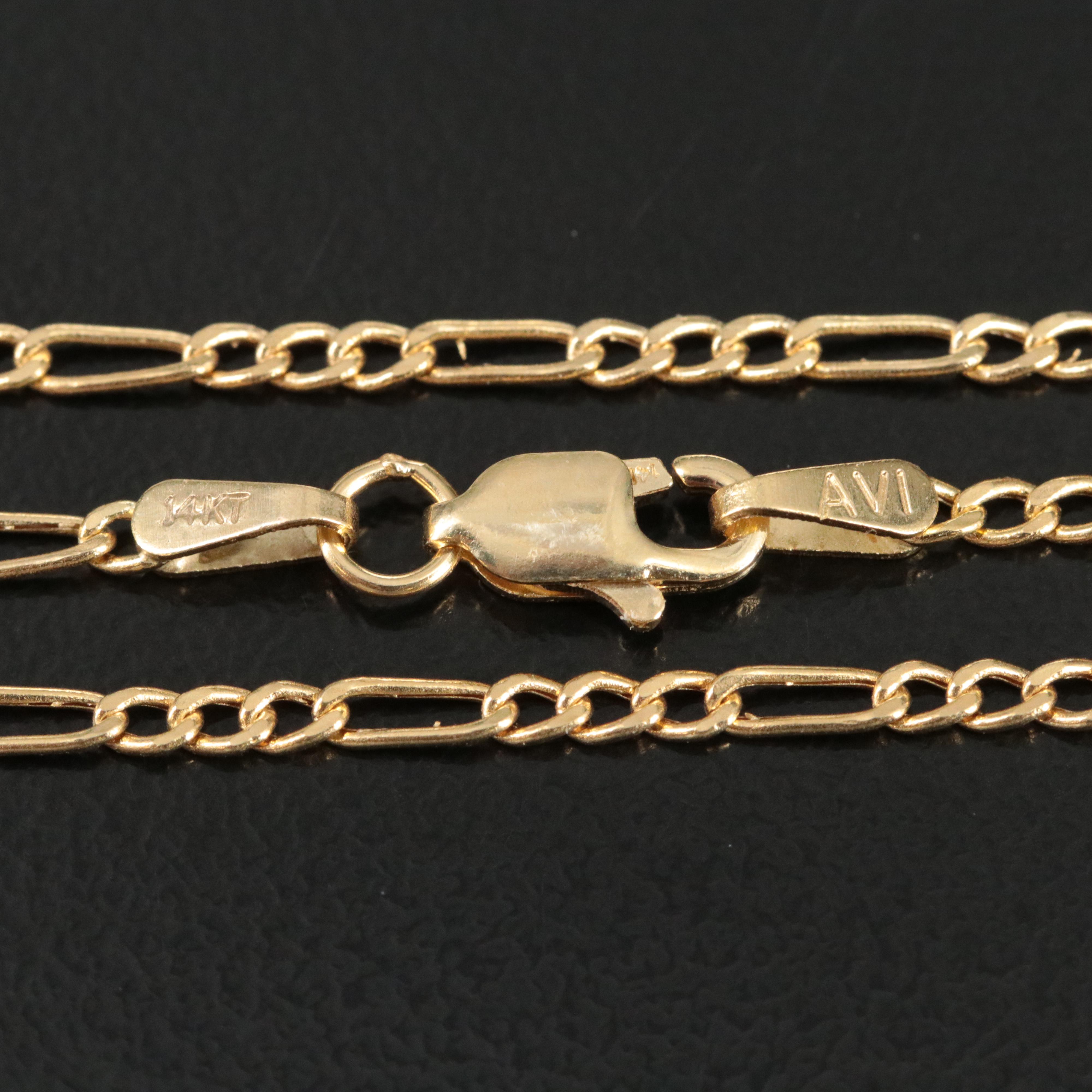 14K Figaro Chain Necklace