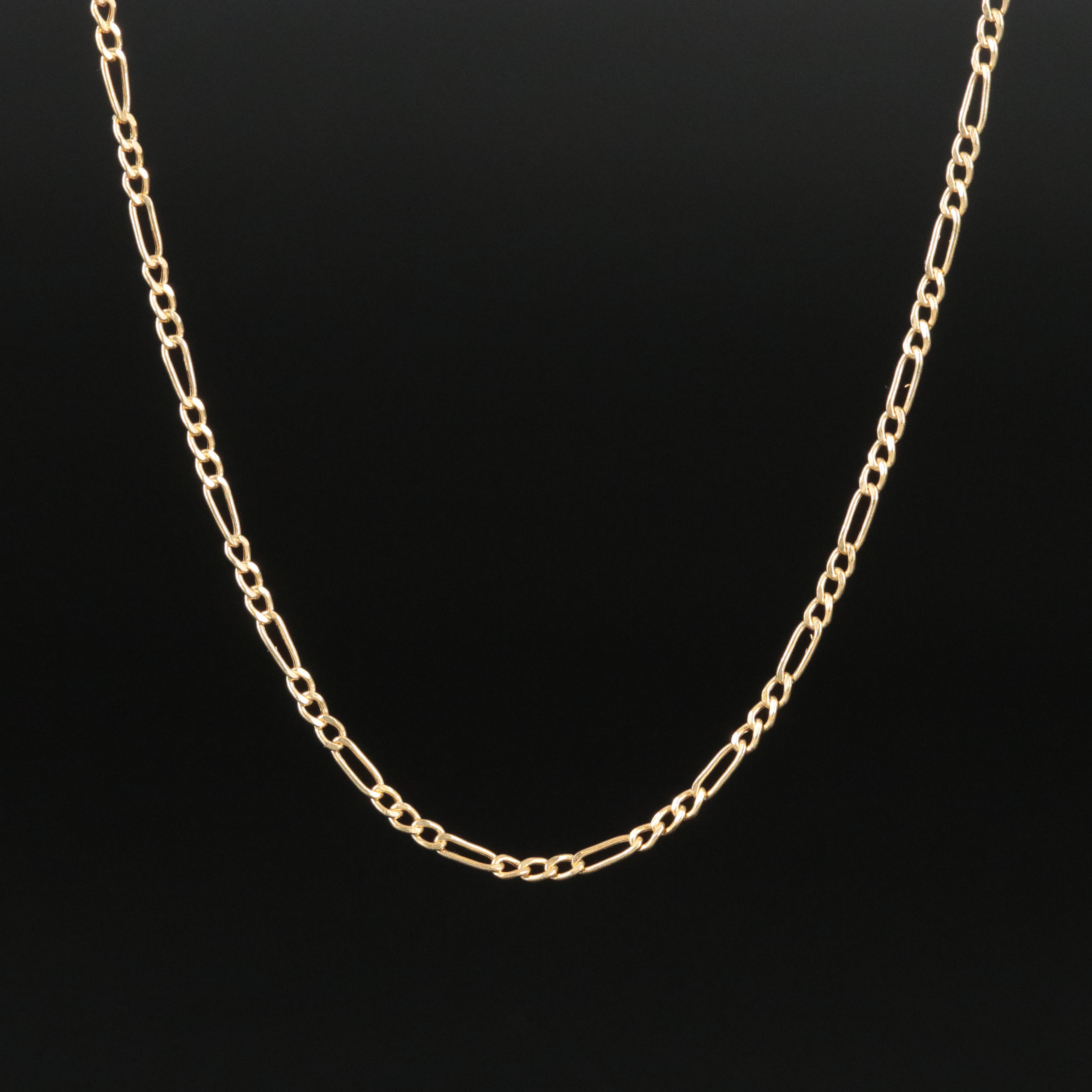 14K Figaro Chain Necklace