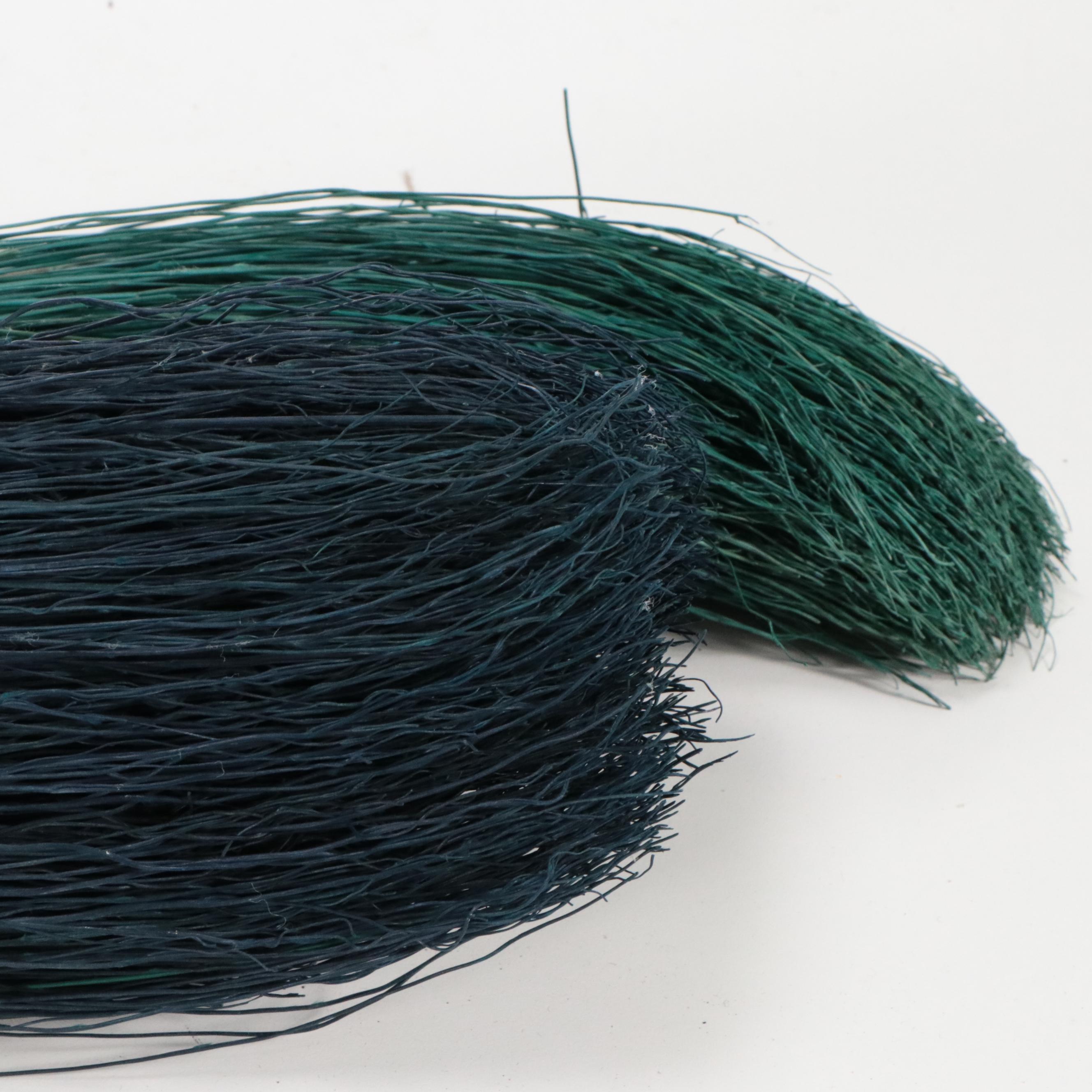 "The Lady Jane Grey" & Other Woven Wicker Basket with Hearth Brooms, Candlestick