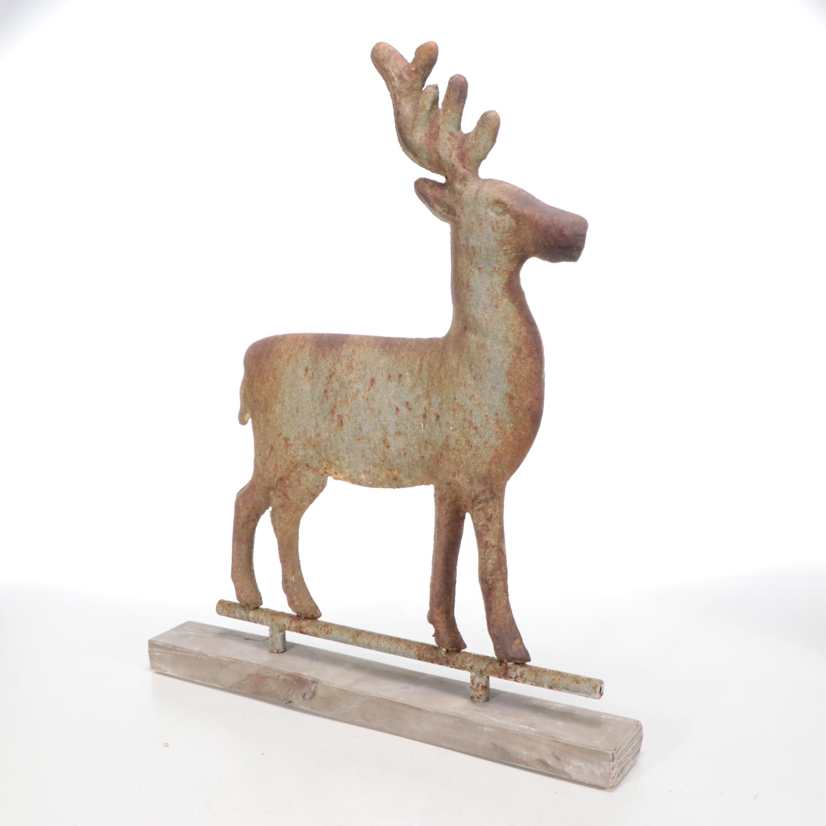 Molded Reindeer Weathervane Figure