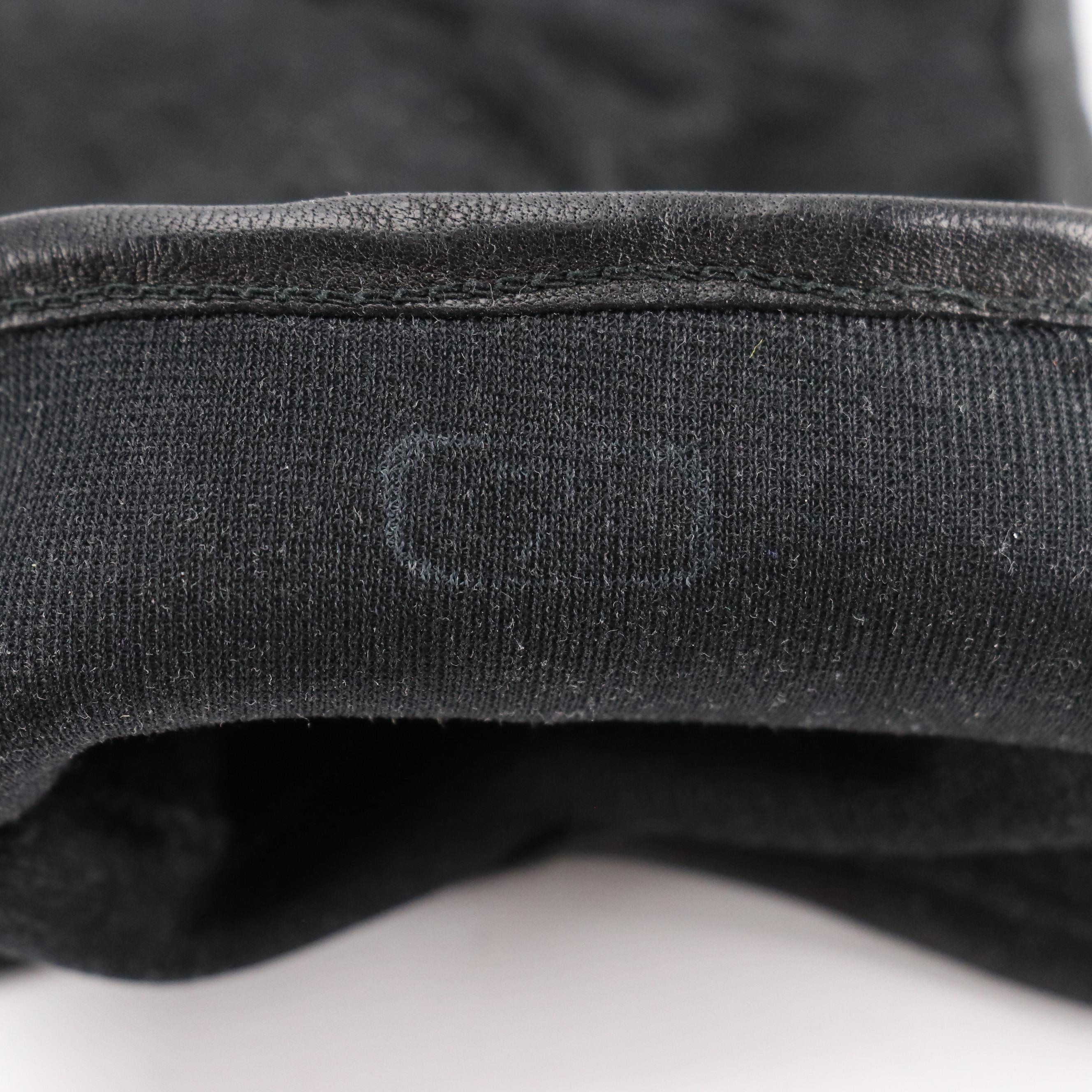 Prada Black Pony Hair and Lambskin Leather Hand Gloves with Silk Lining