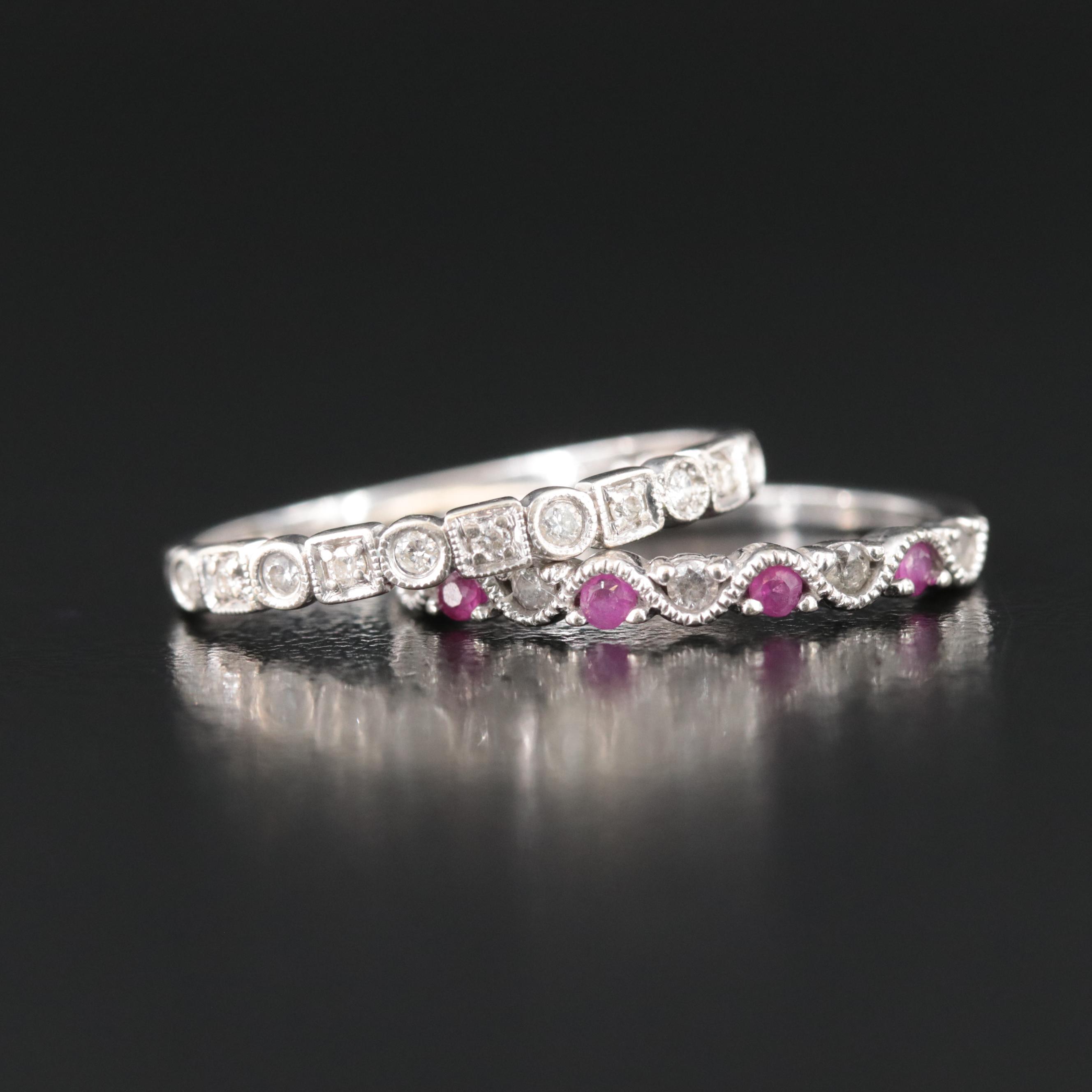 10K Bands with Diamond and Ruby