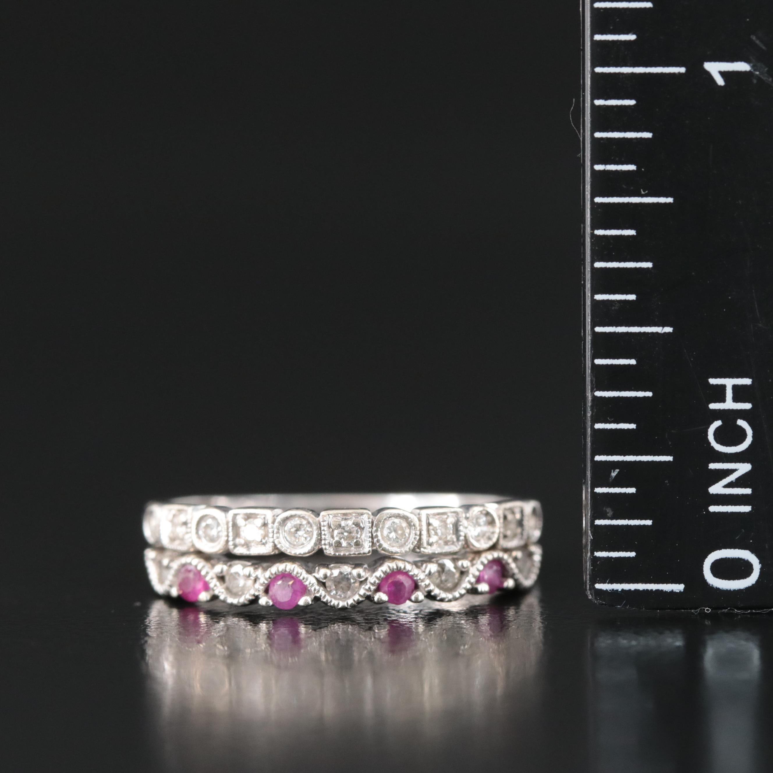 10K Bands with Diamond and Ruby