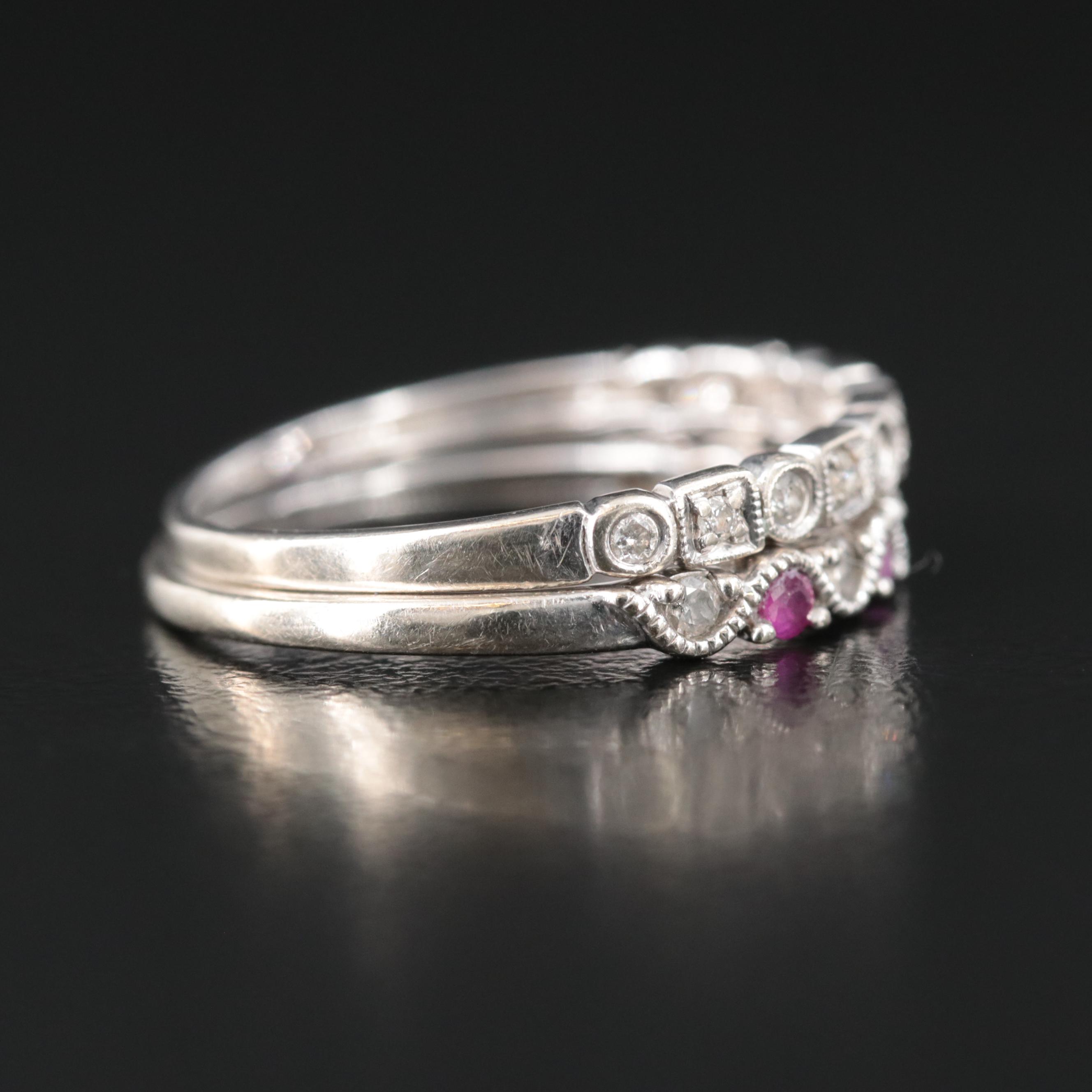 10K Bands with Diamond and Ruby