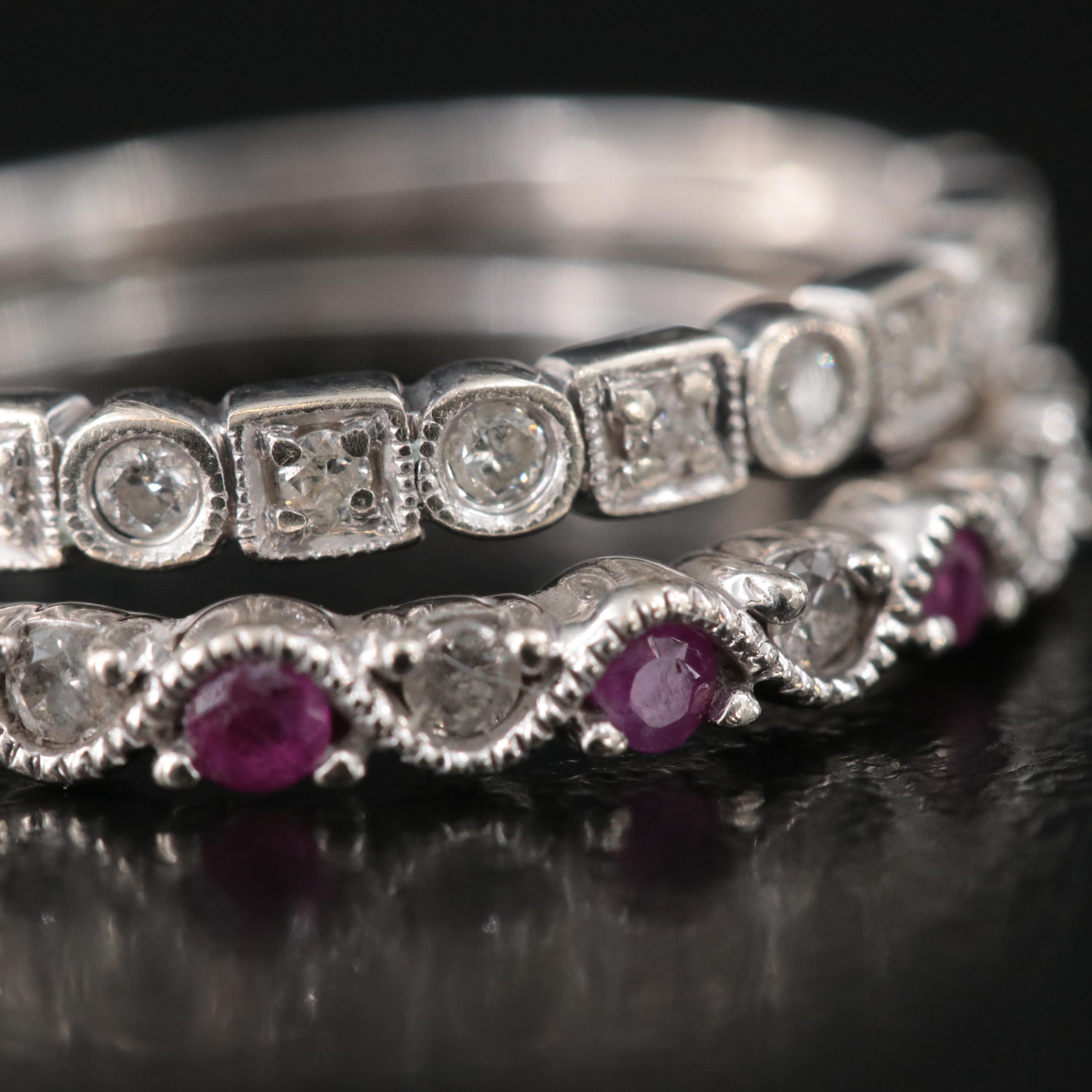 10K Bands with Diamond and Ruby