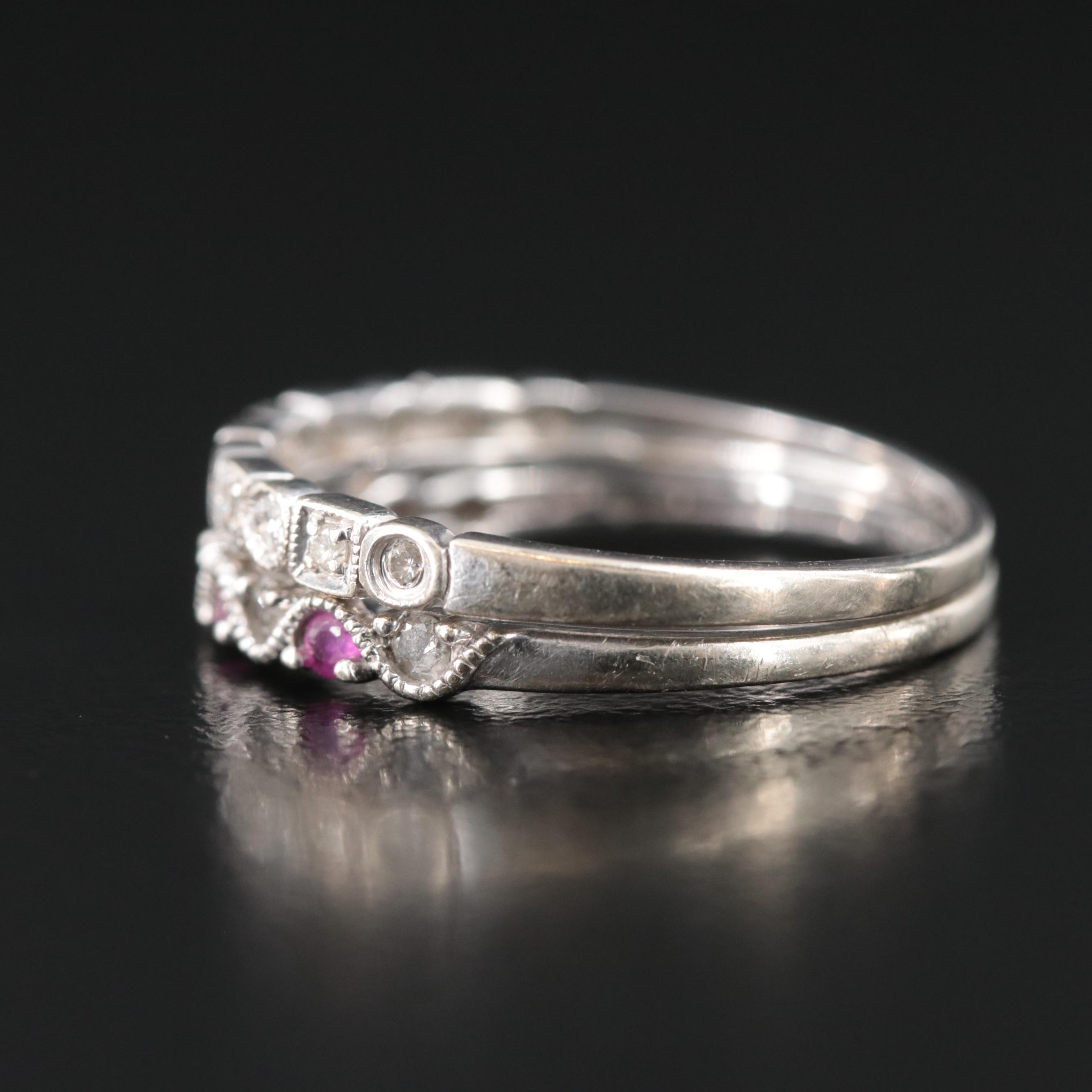 10K Bands with Diamond and Ruby