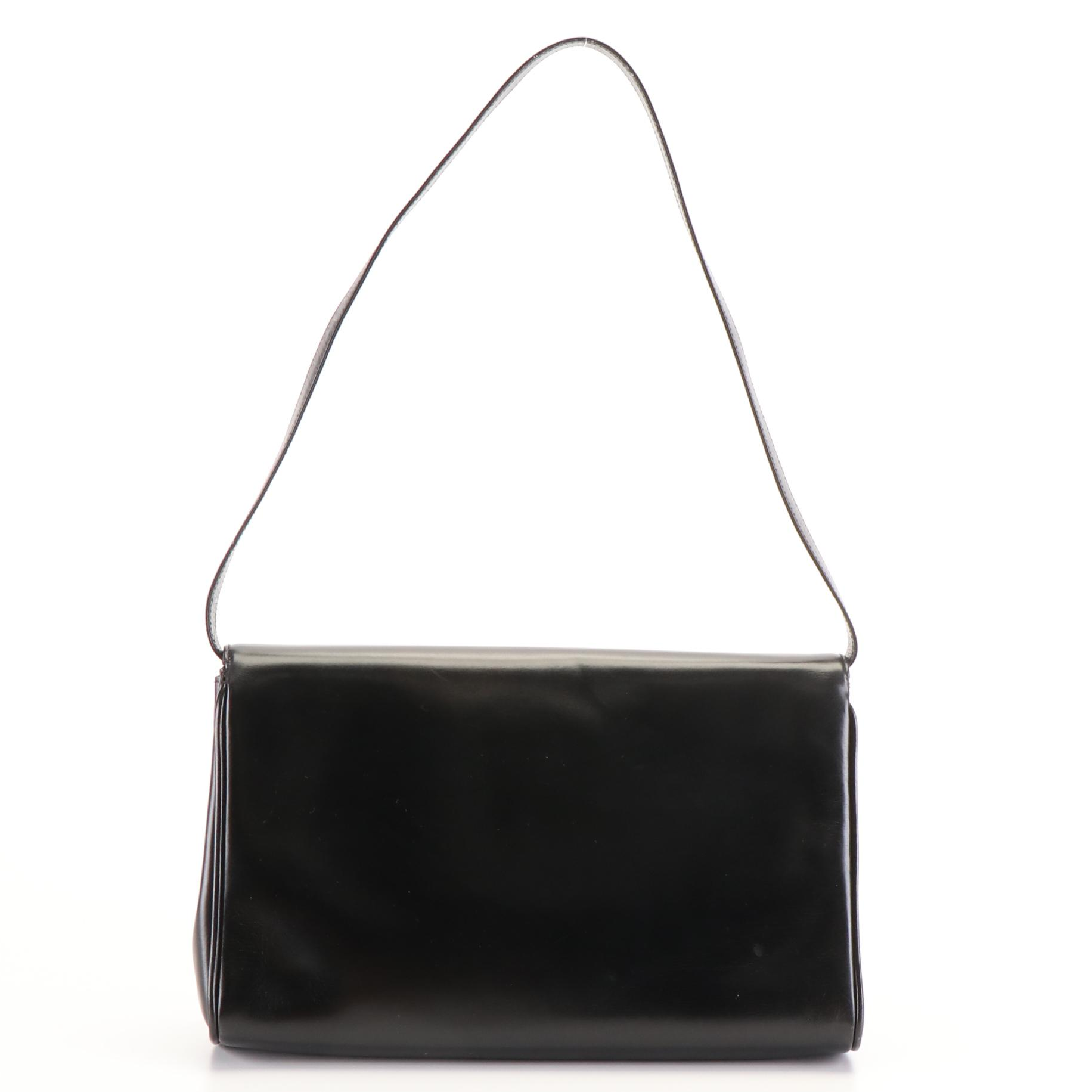 Gucci Turnlock Shoulder Bag in Black Leather