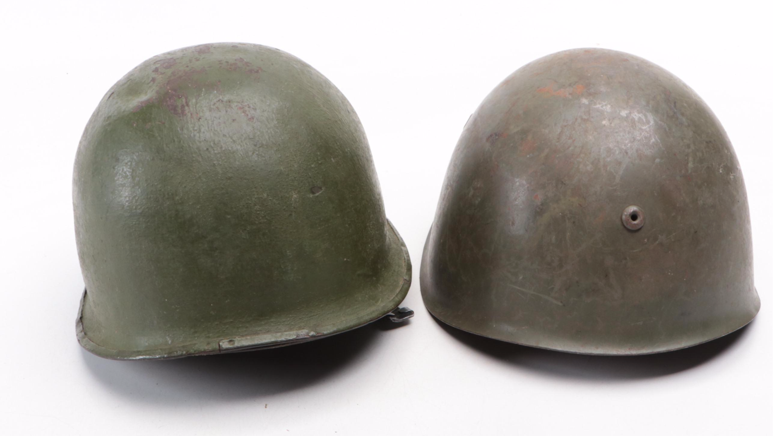 World War II Era U.S. Military M1 Helmet, Italian M33 Helmet and More