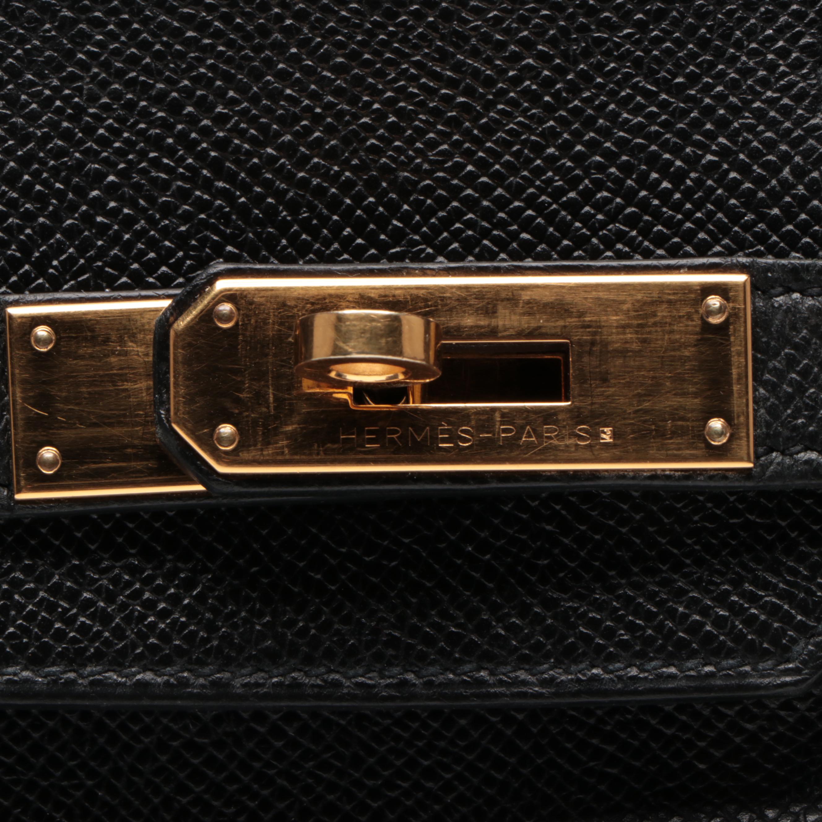 Hermès Birkin 30 Satchel in Black Epsom Leather with Gold Plated Hardware