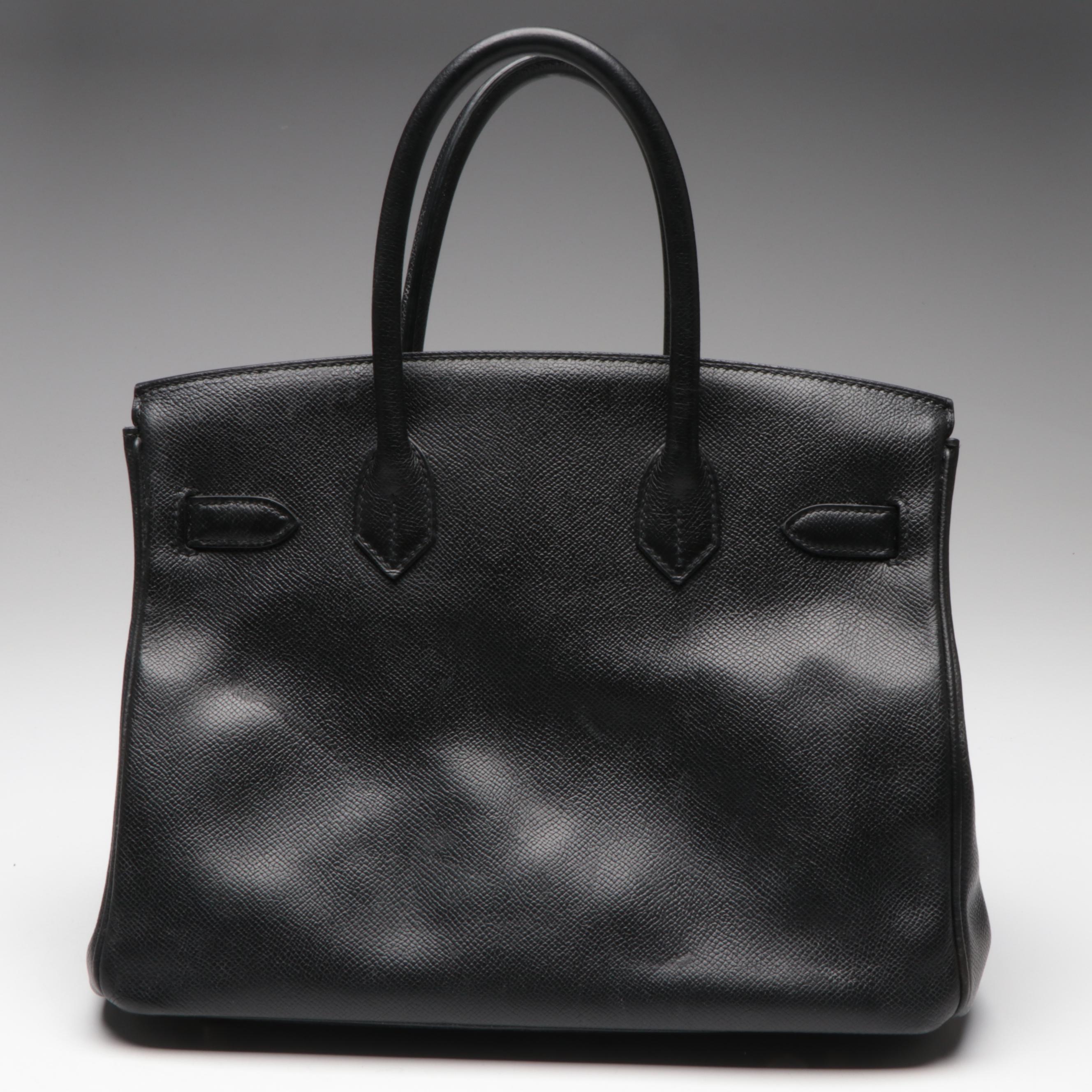 Hermès Birkin 30 Satchel in Black Epsom Leather with Gold Plated Hardware