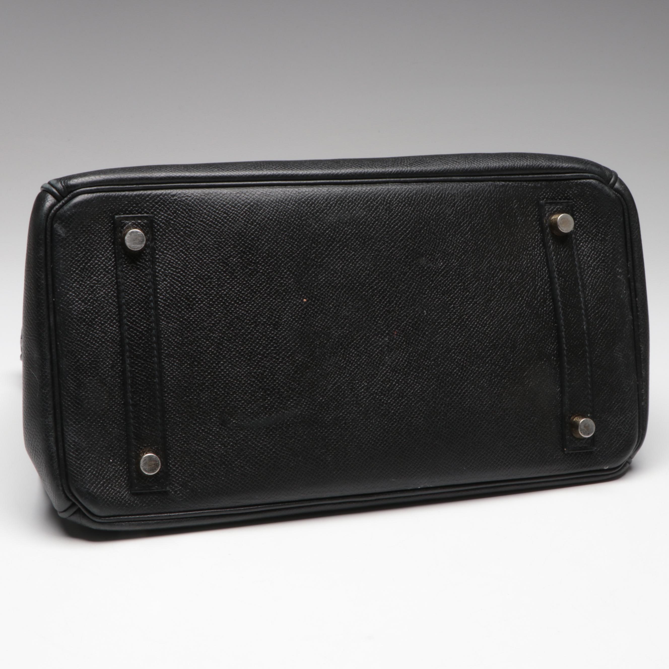 Hermès Birkin 30 Satchel in Black Epsom Leather with Gold Plated Hardware