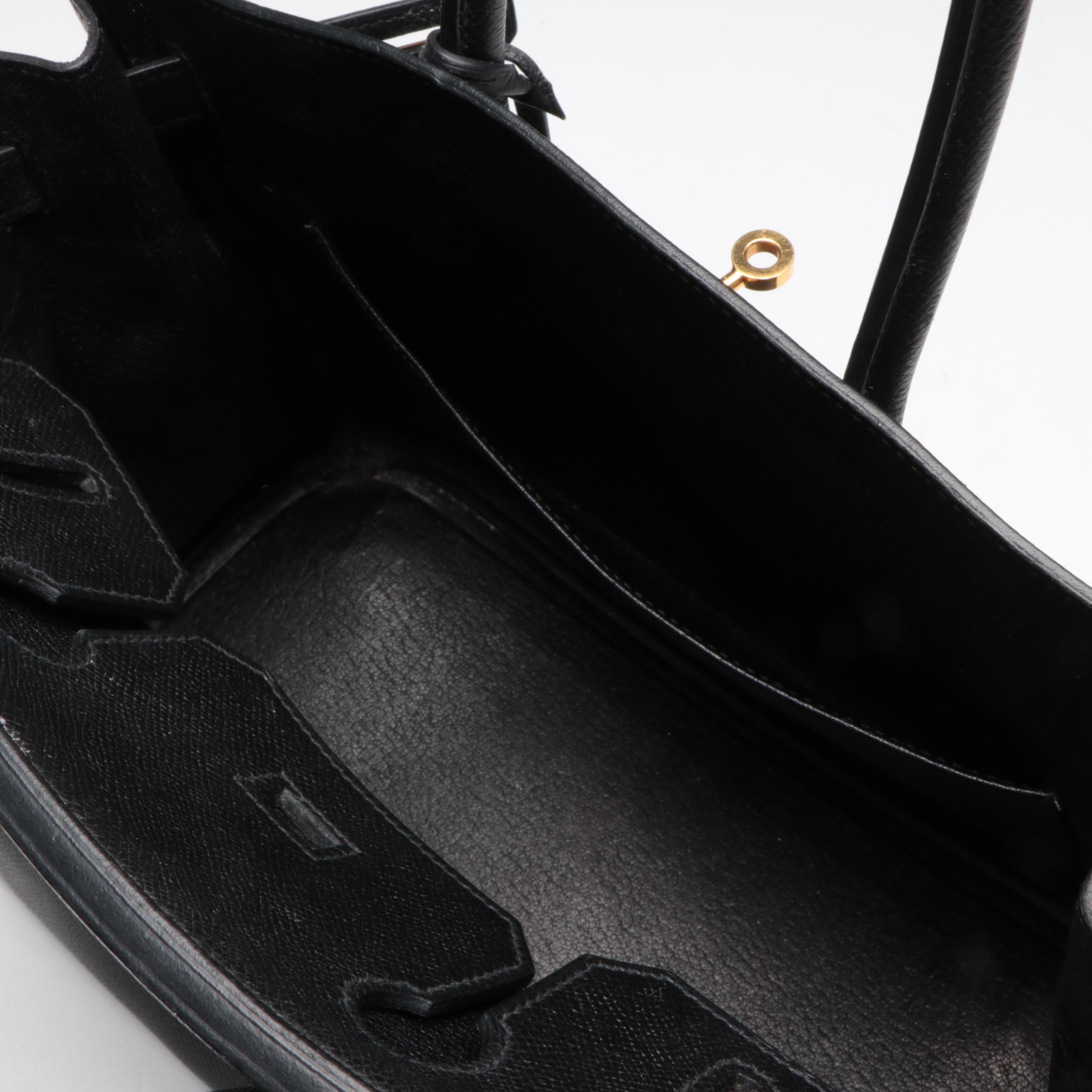 Hermès Birkin 30 Satchel in Black Epsom Leather with Gold Plated Hardware