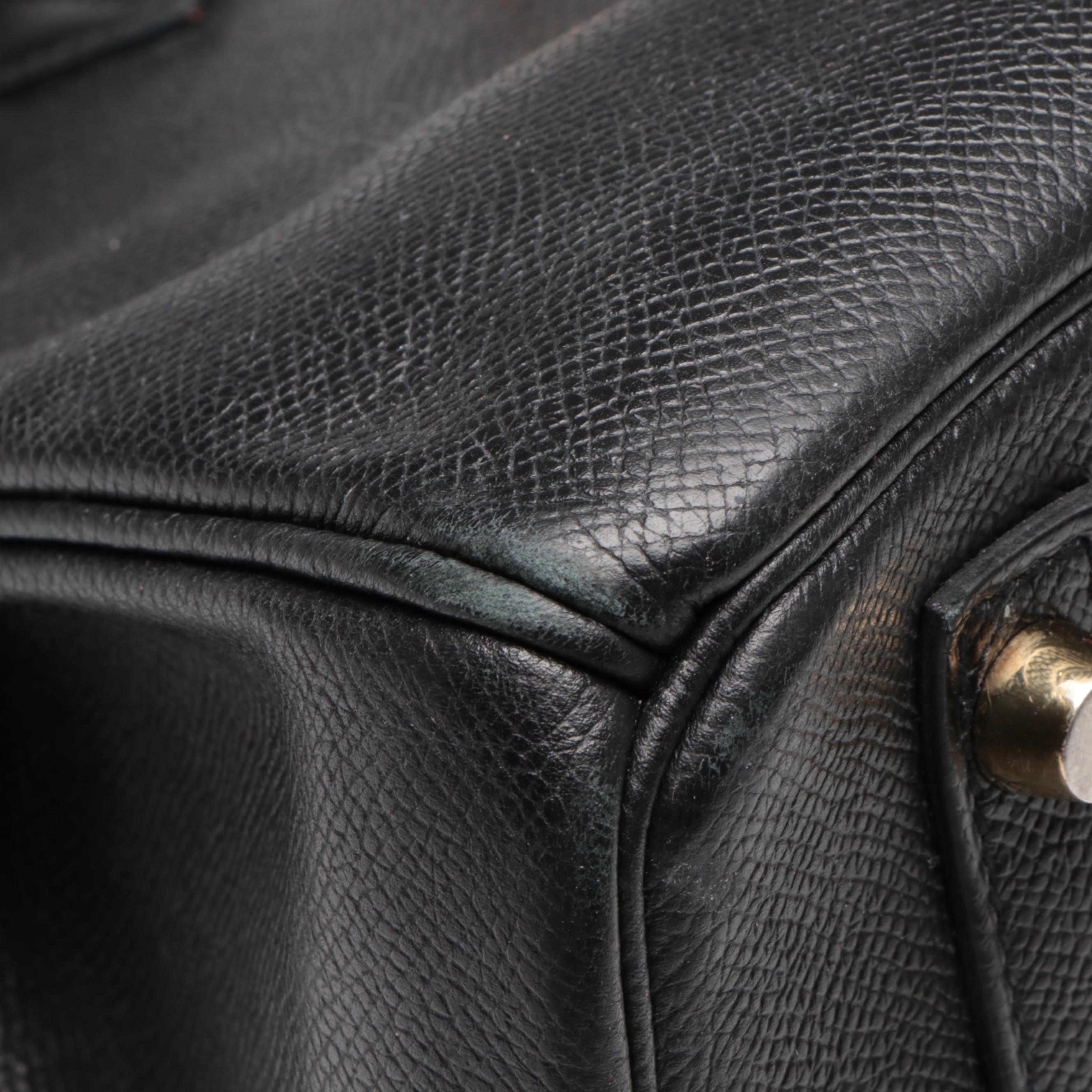 Hermès Birkin 30 Satchel in Black Epsom Leather with Gold Plated Hardware