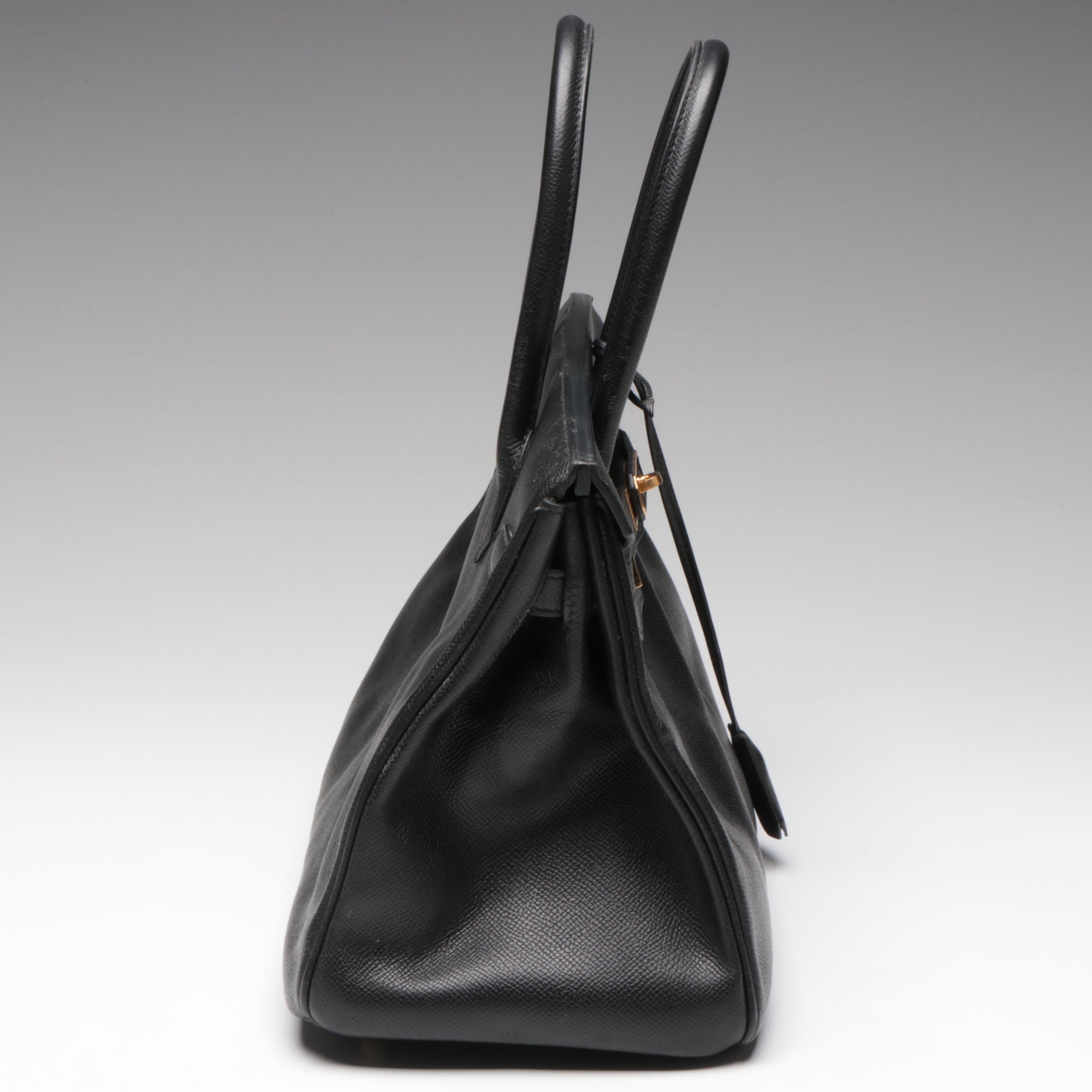 Hermès Birkin 30 Satchel in Black Epsom Leather with Gold Plated Hardware