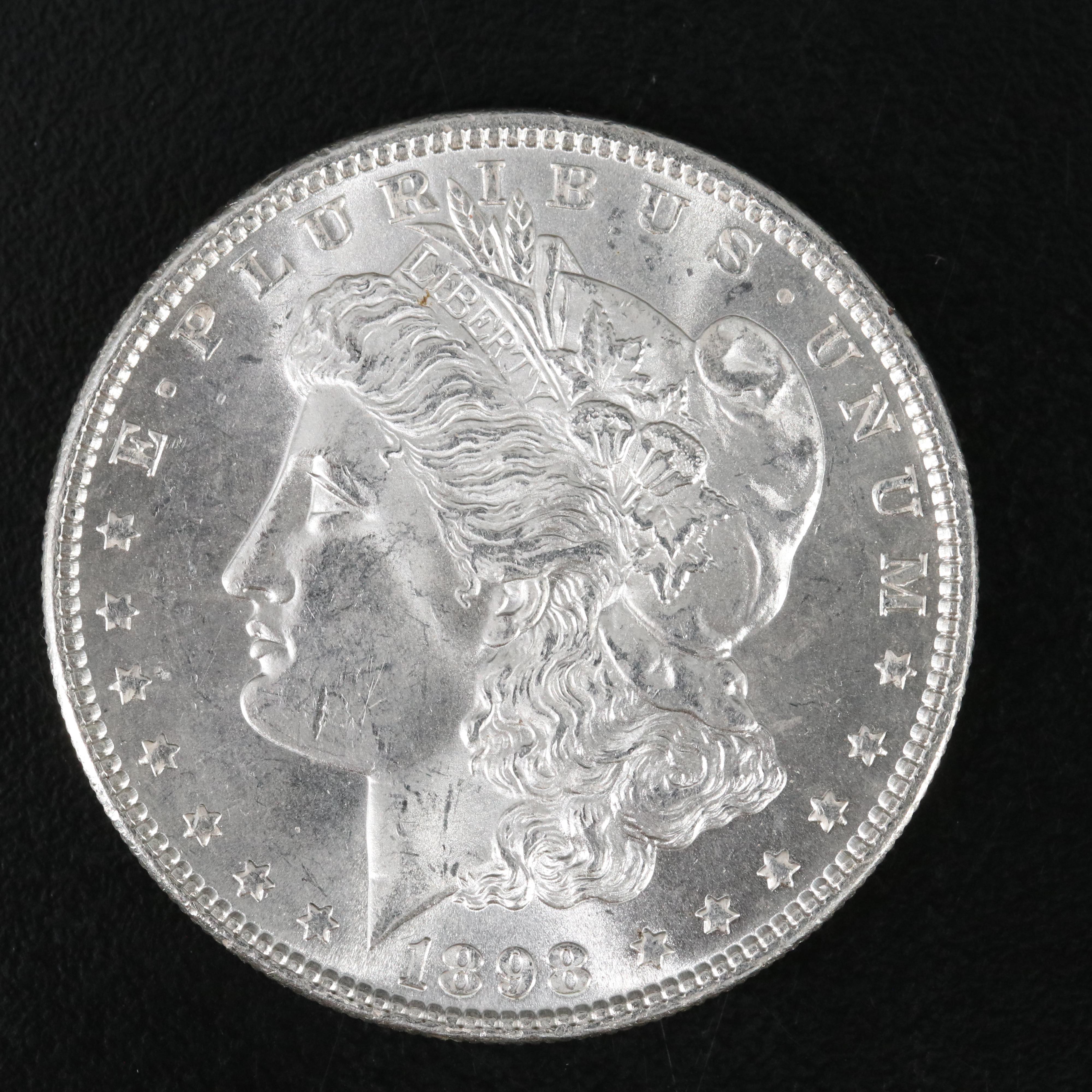 Two Uncirculated Morgan Silver Dollars, 1882 and 1898