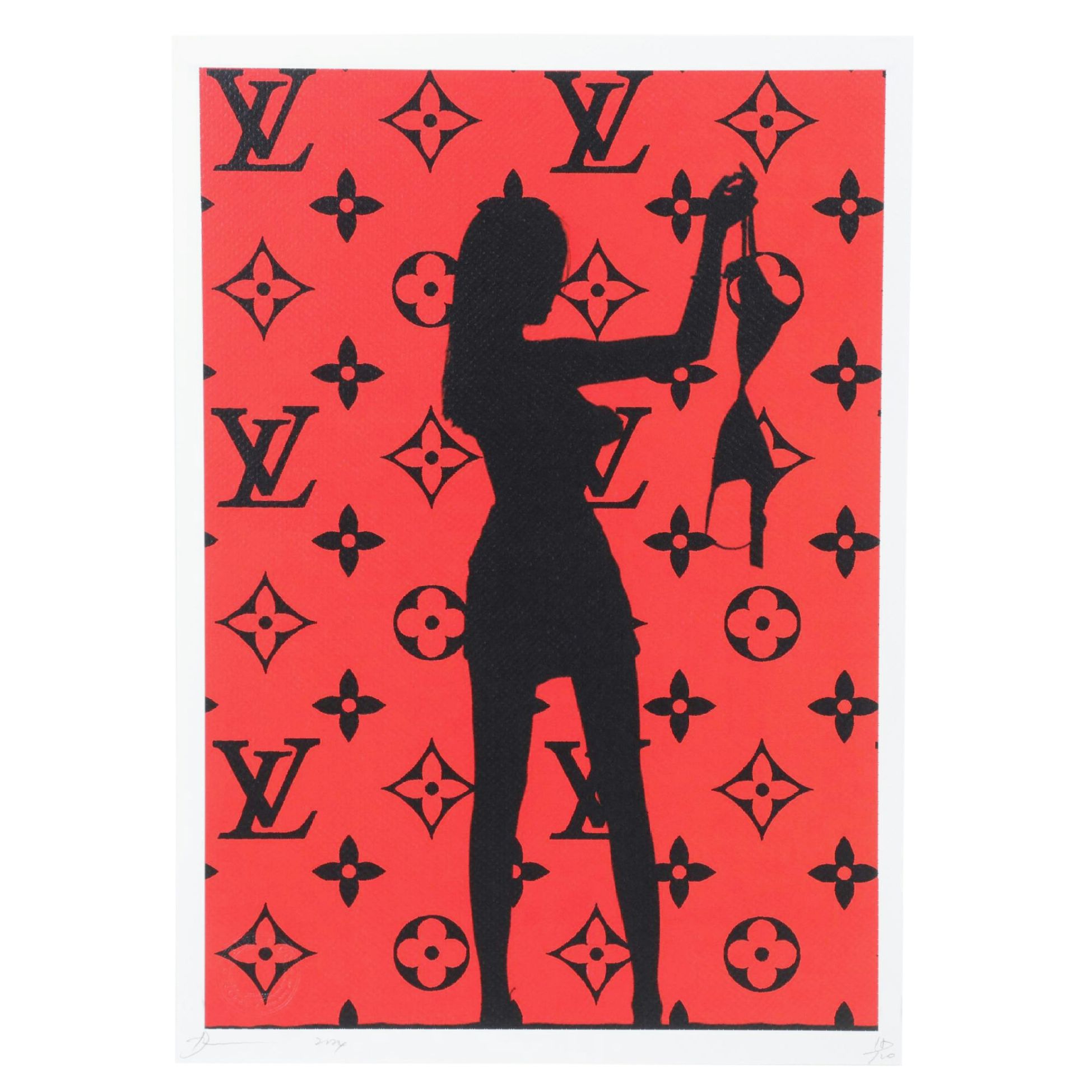 Death NYC Pop Art Graphic Print Homage to Louis Vuitton, 2024