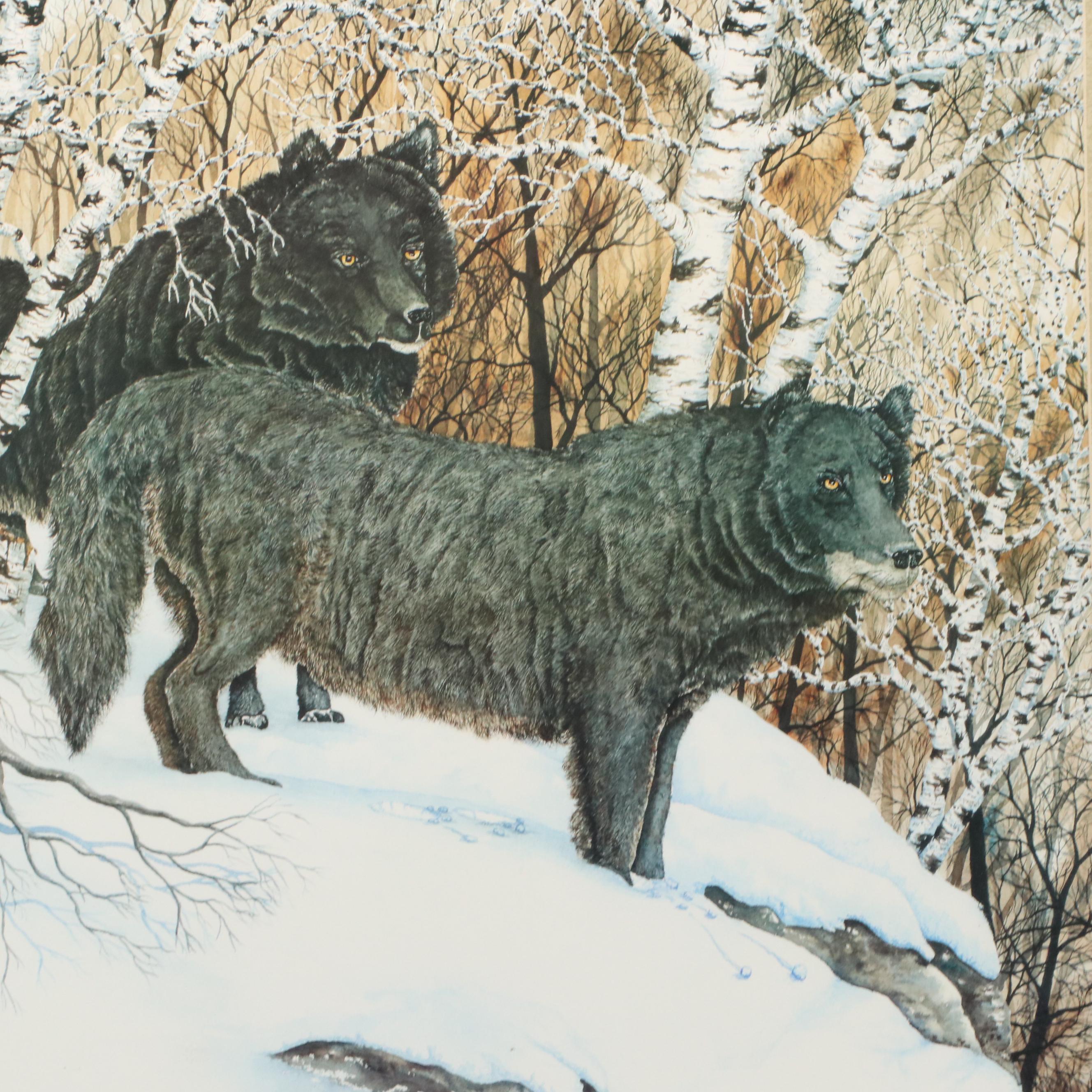 Thomas Ellis Offset Lithograph "Alpha Pair"