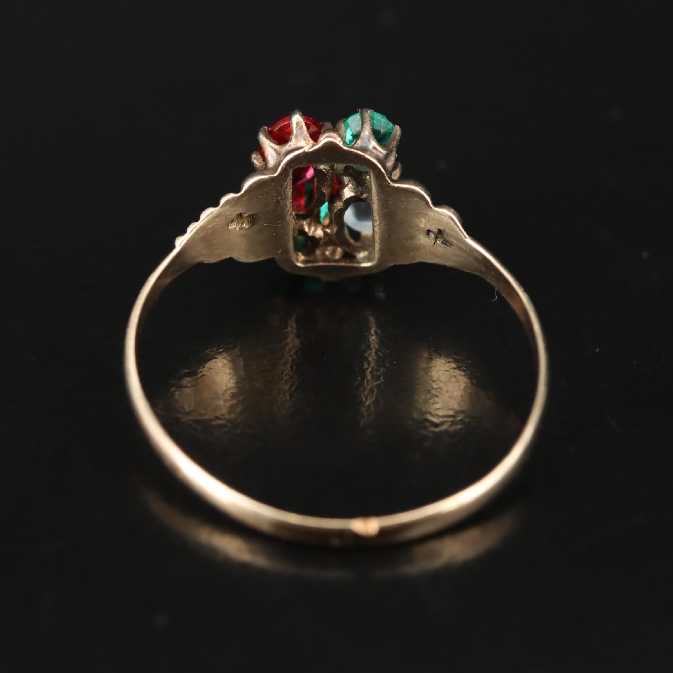 Antique 10K Glass Ring Everything But The House