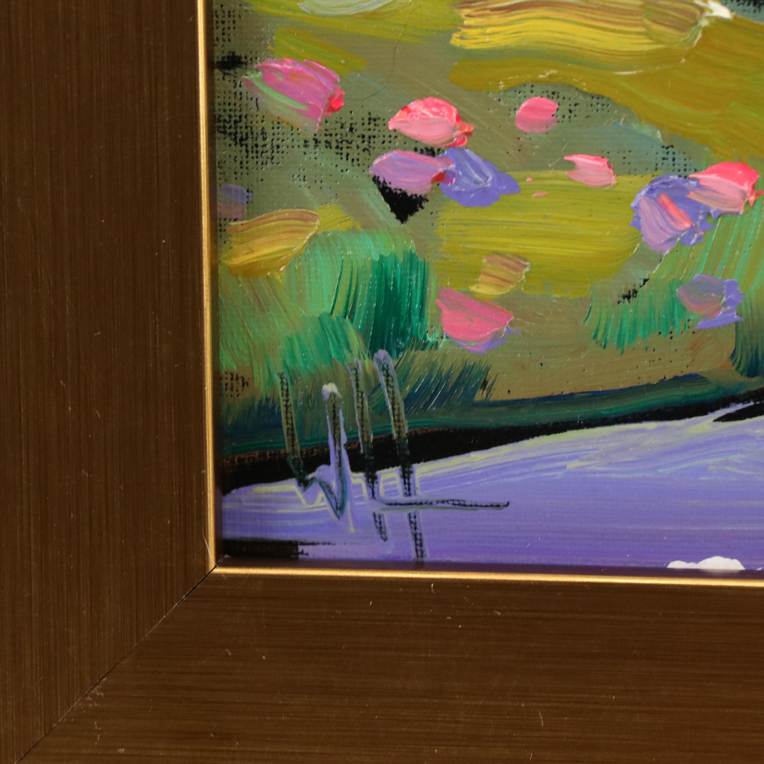 William Hawkins Landscape Oil Painting, 21st Century Everything But