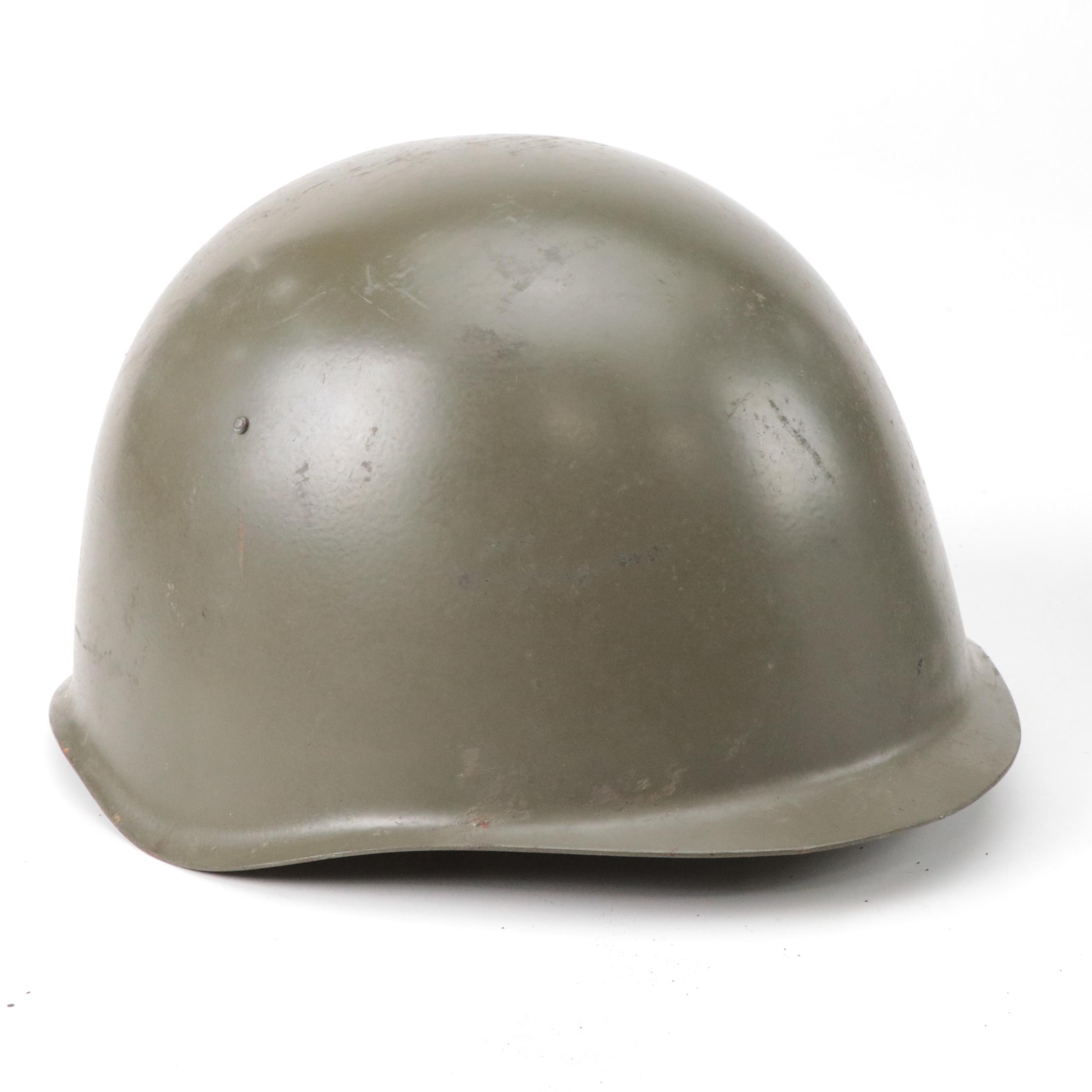 East German M57 Helmet Liner and Czech Helmet, Mid-20th Century